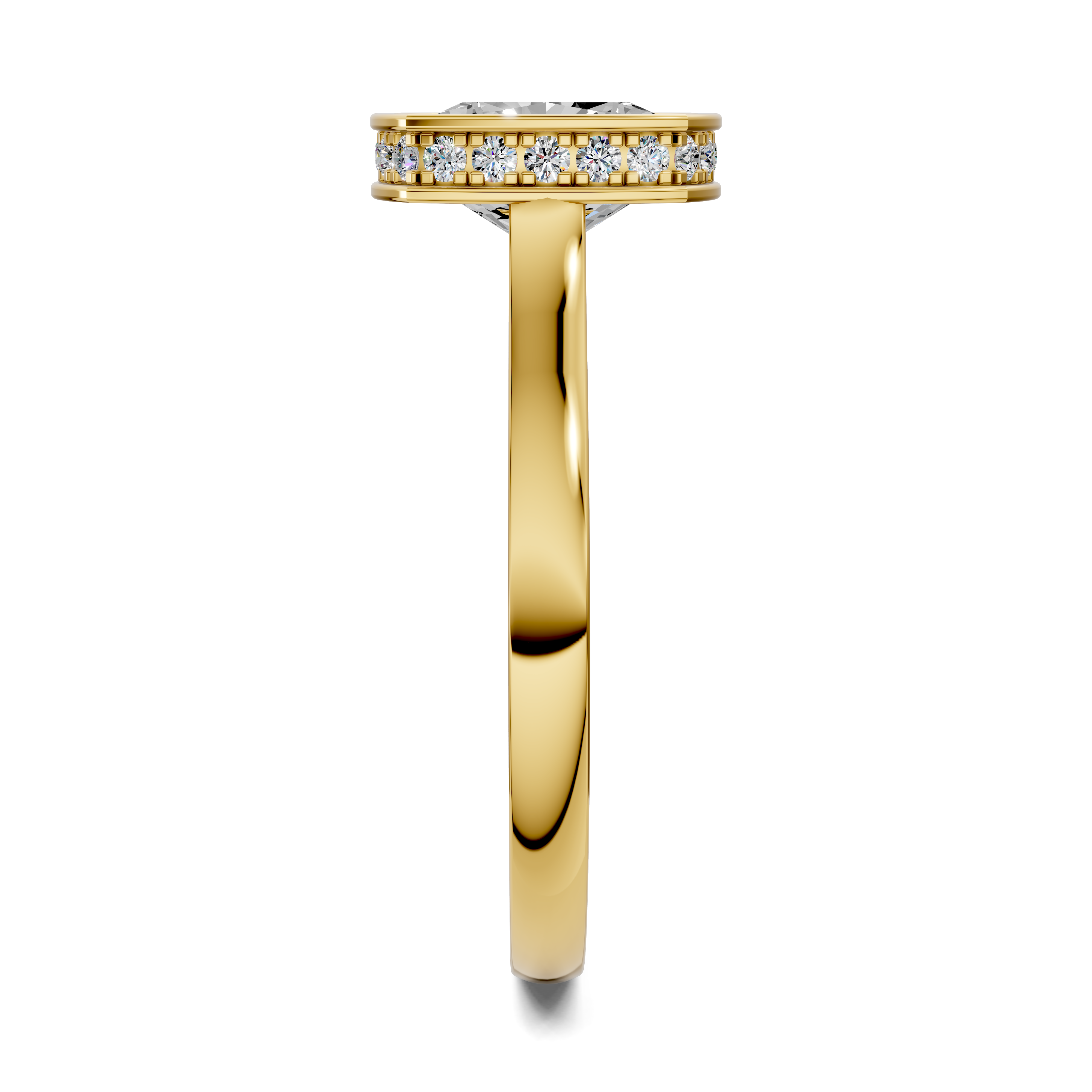 Artemis Bezel Hidden Halo Ring