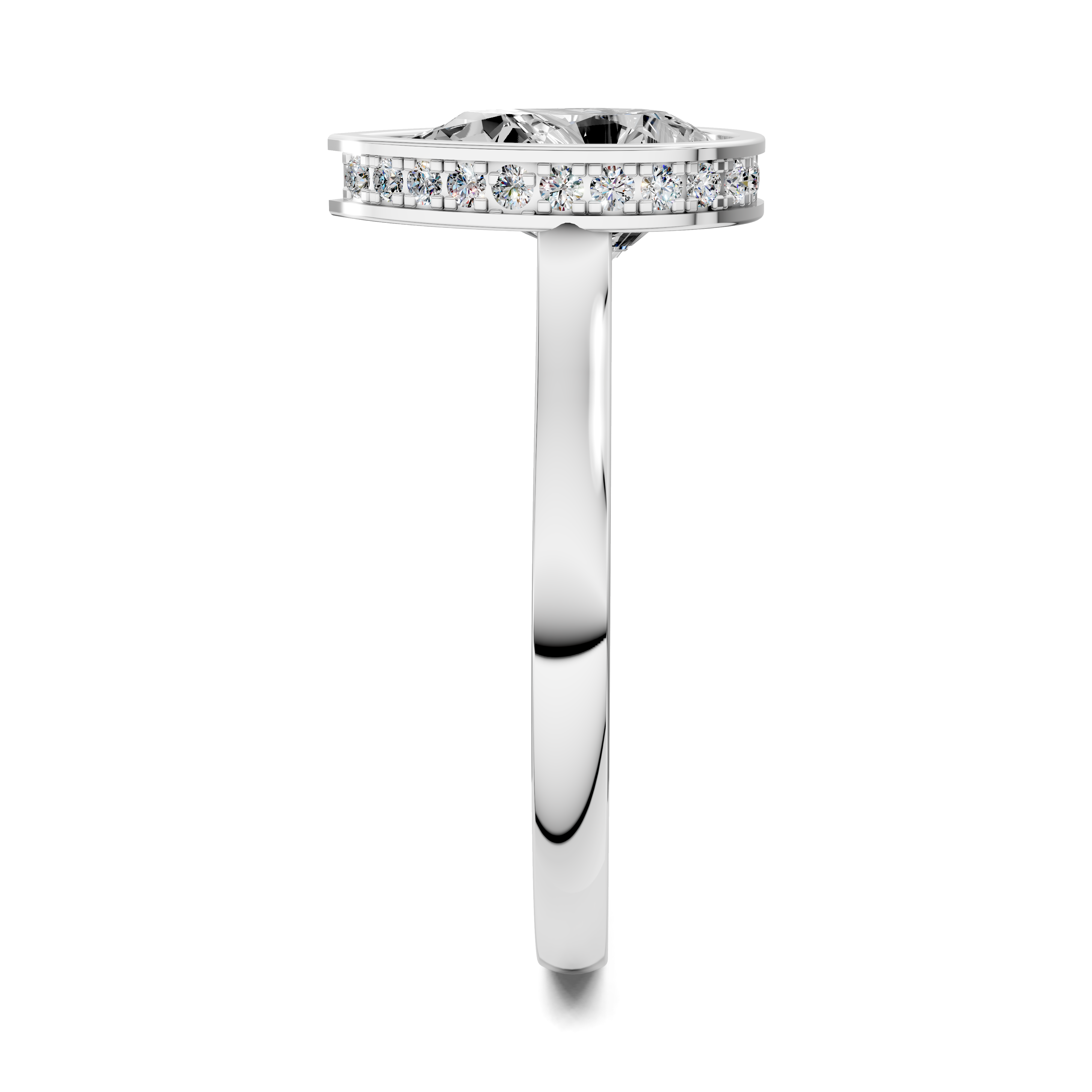 Artemis Bezel Hidden Halo Ring