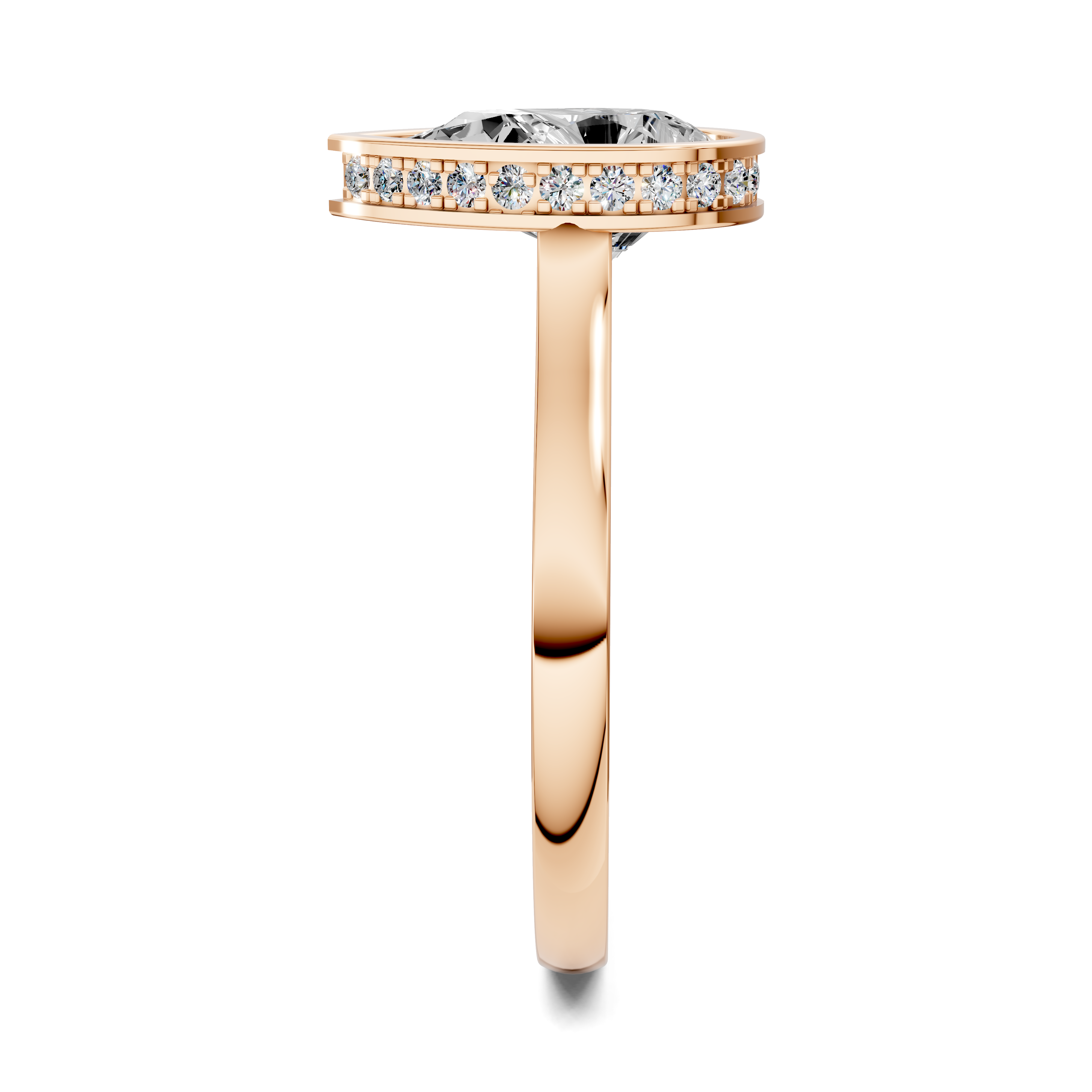 Artemis Bezel Hidden Halo Ring