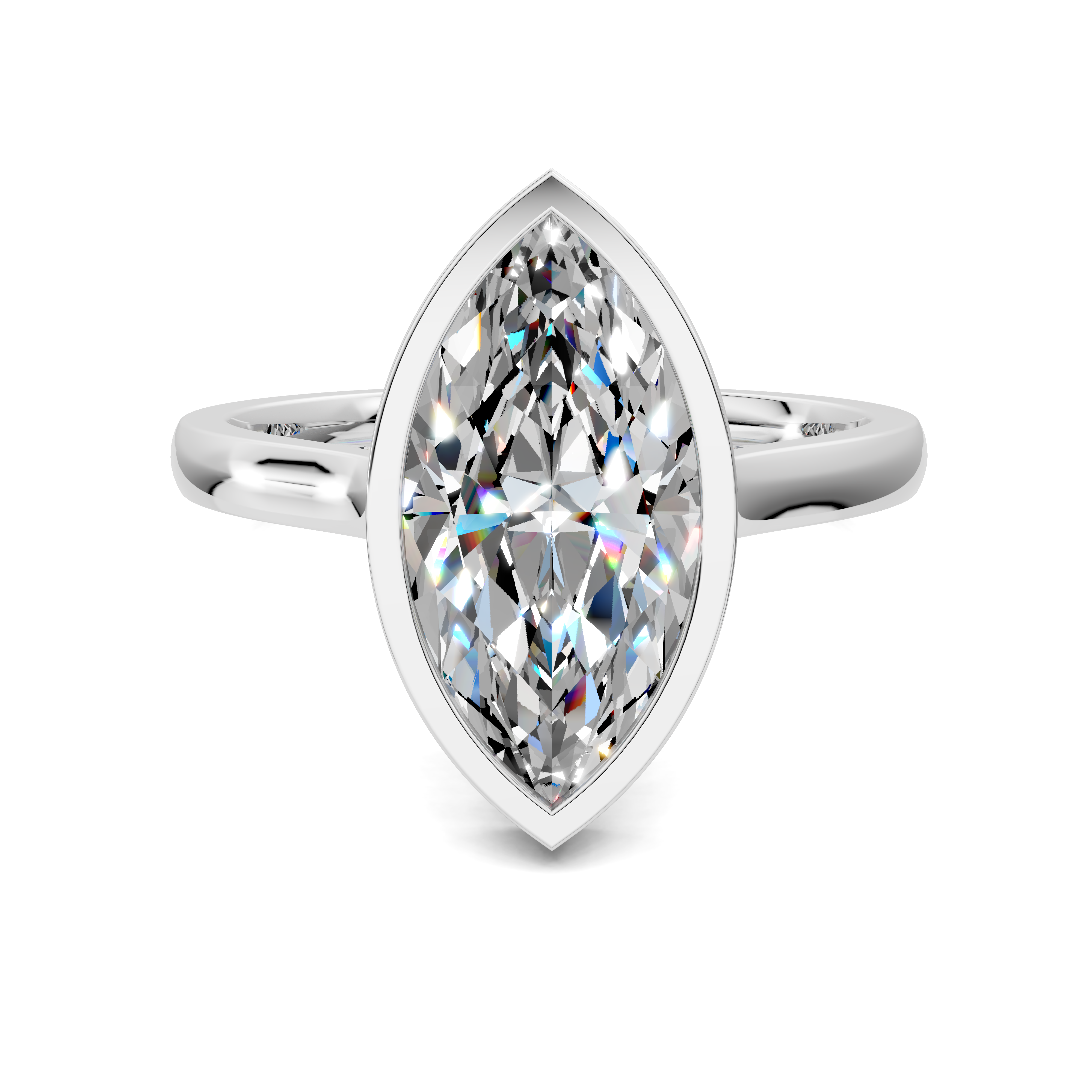 Artemis Bezel Hidden Halo Ring