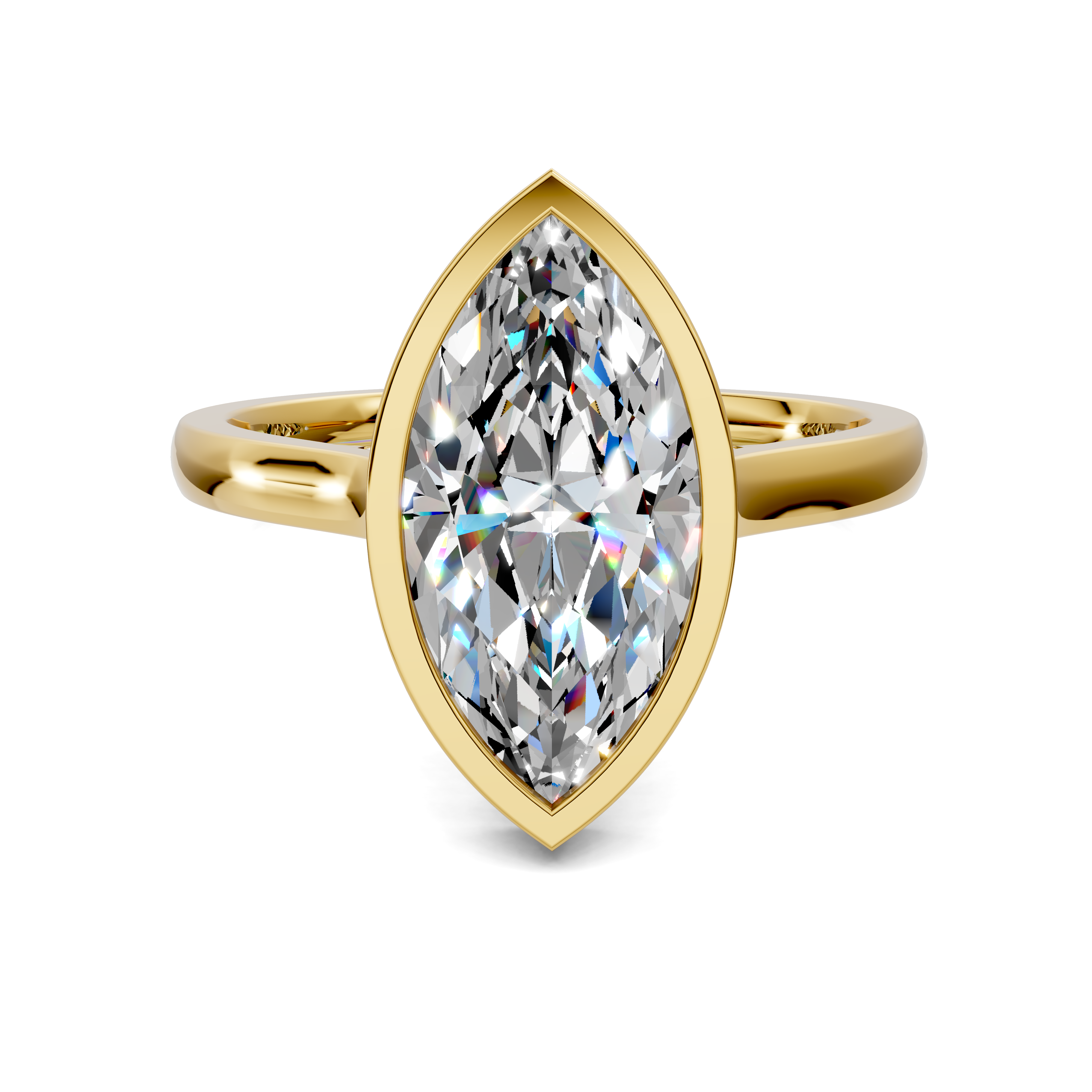 Artemis Bezel Hidden Halo Ring