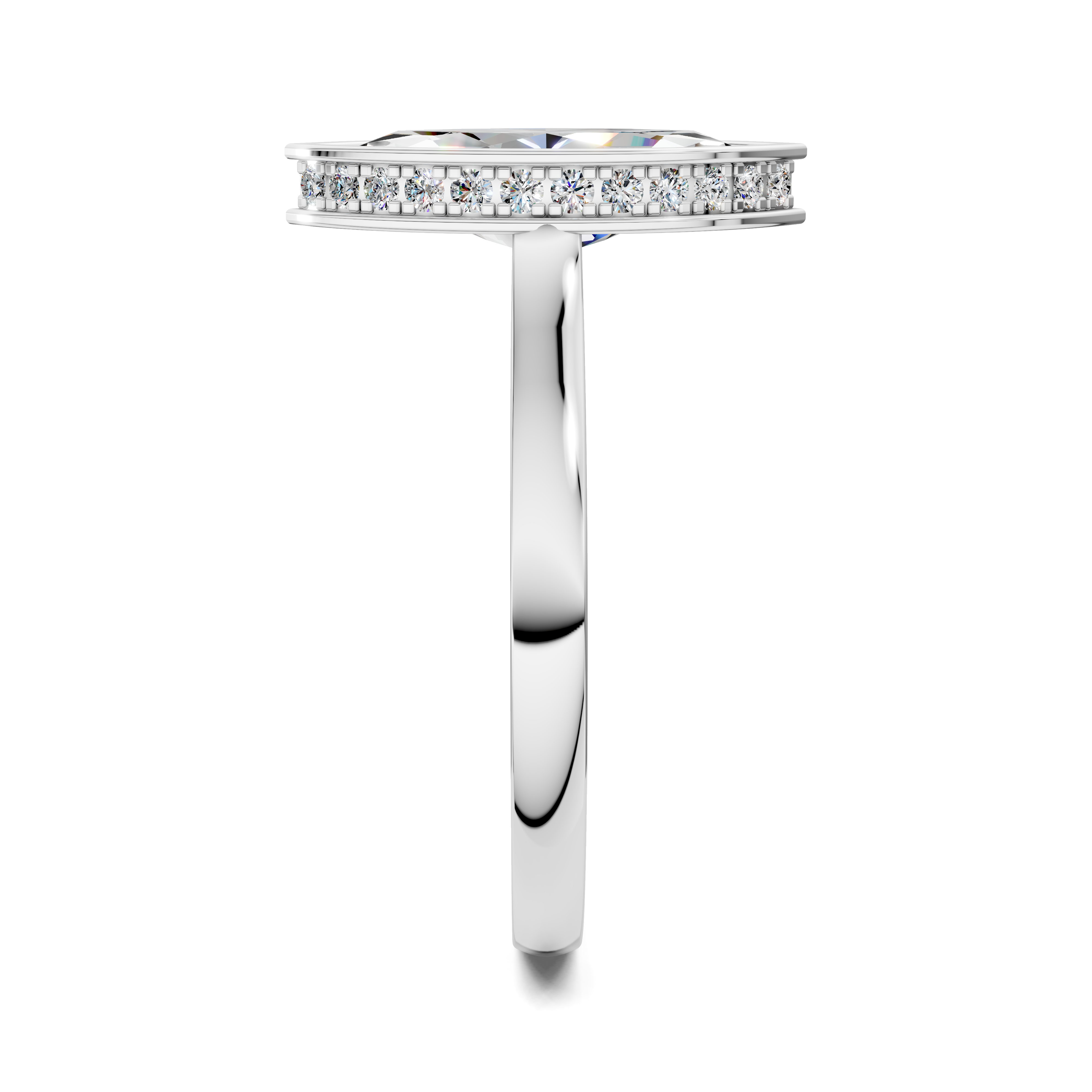 Artemis Bezel Hidden Halo Ring