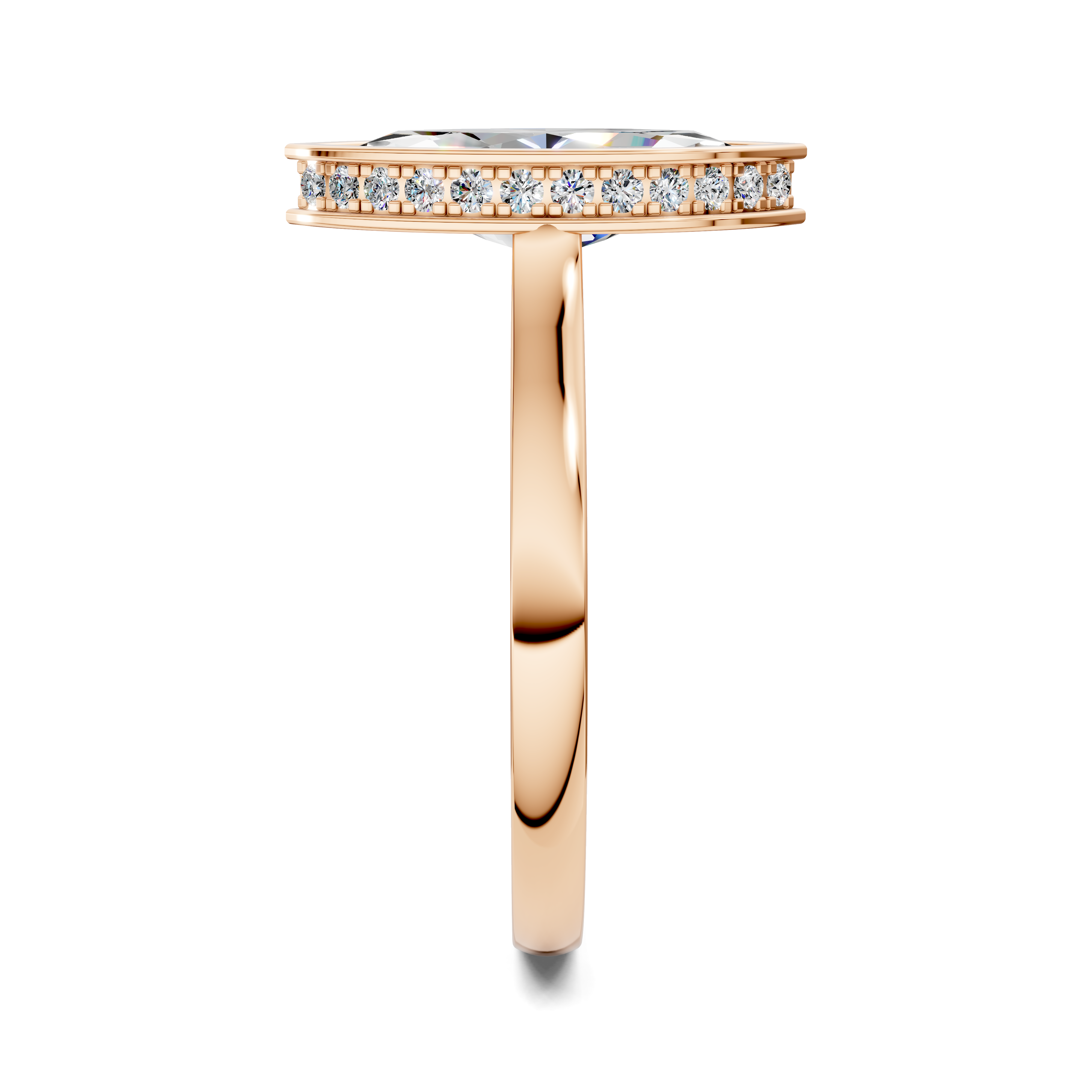 Artemis Bezel Hidden Halo Ring