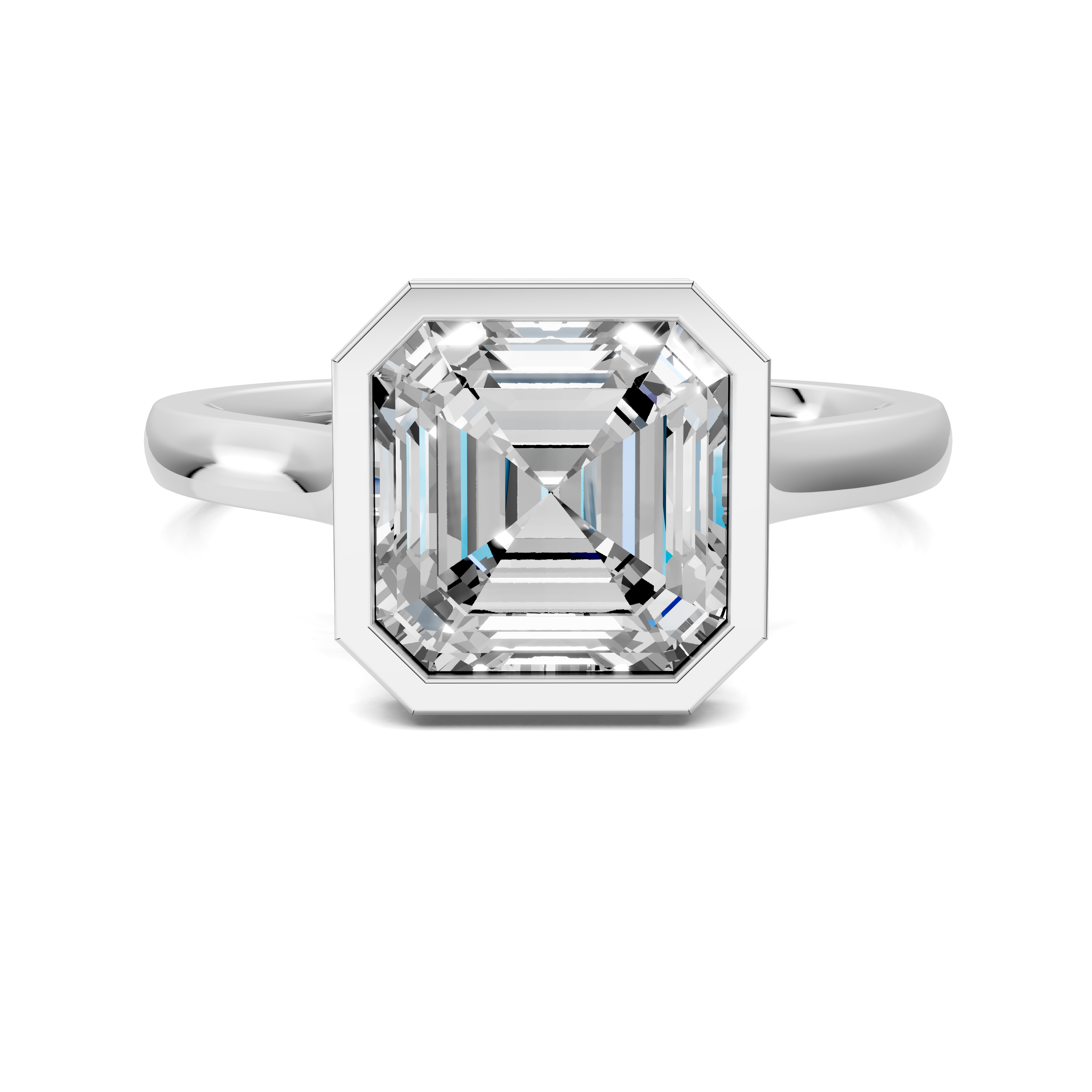 Artemis Bezel Hidden Halo Ring