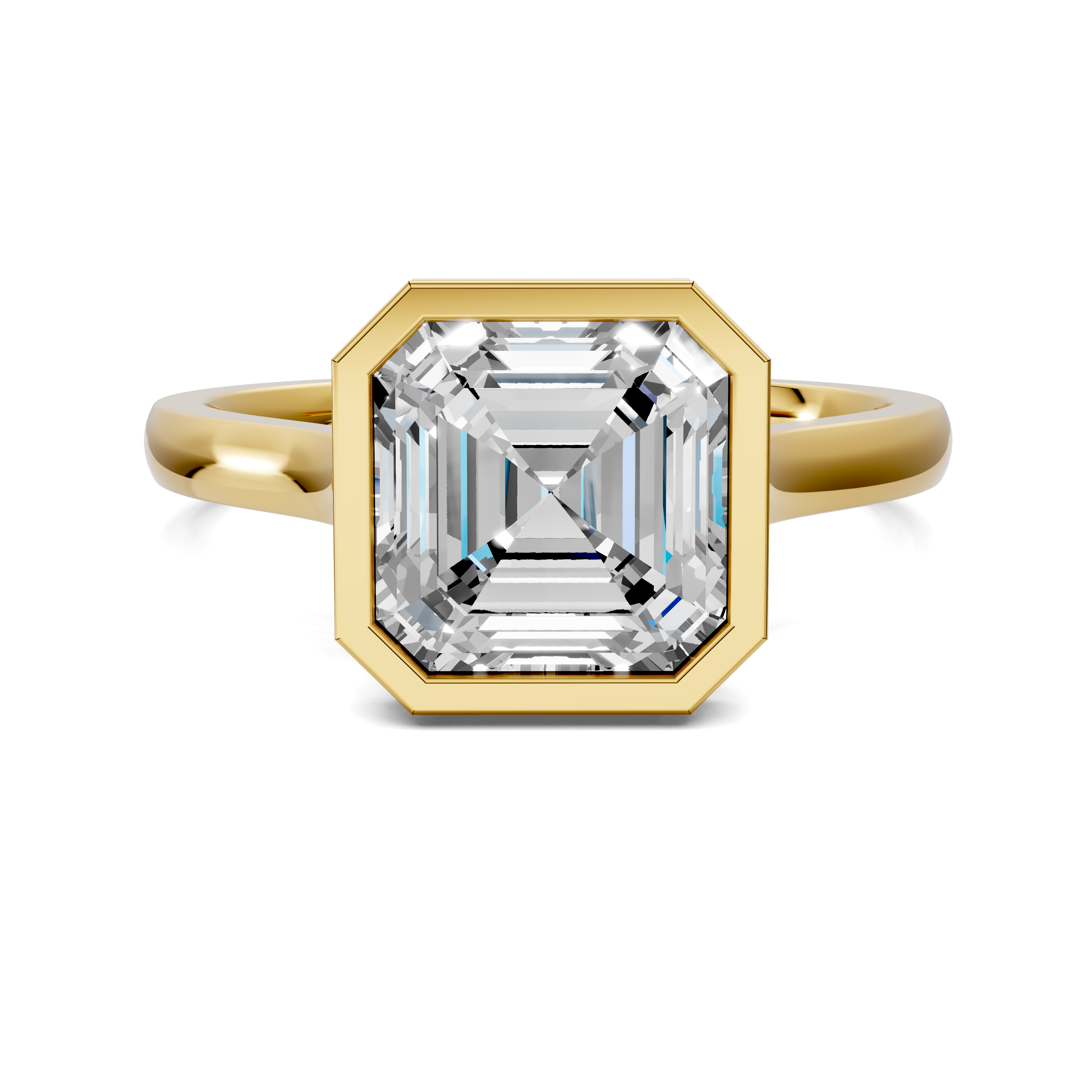 Artemis Bezel Hidden Halo Ring