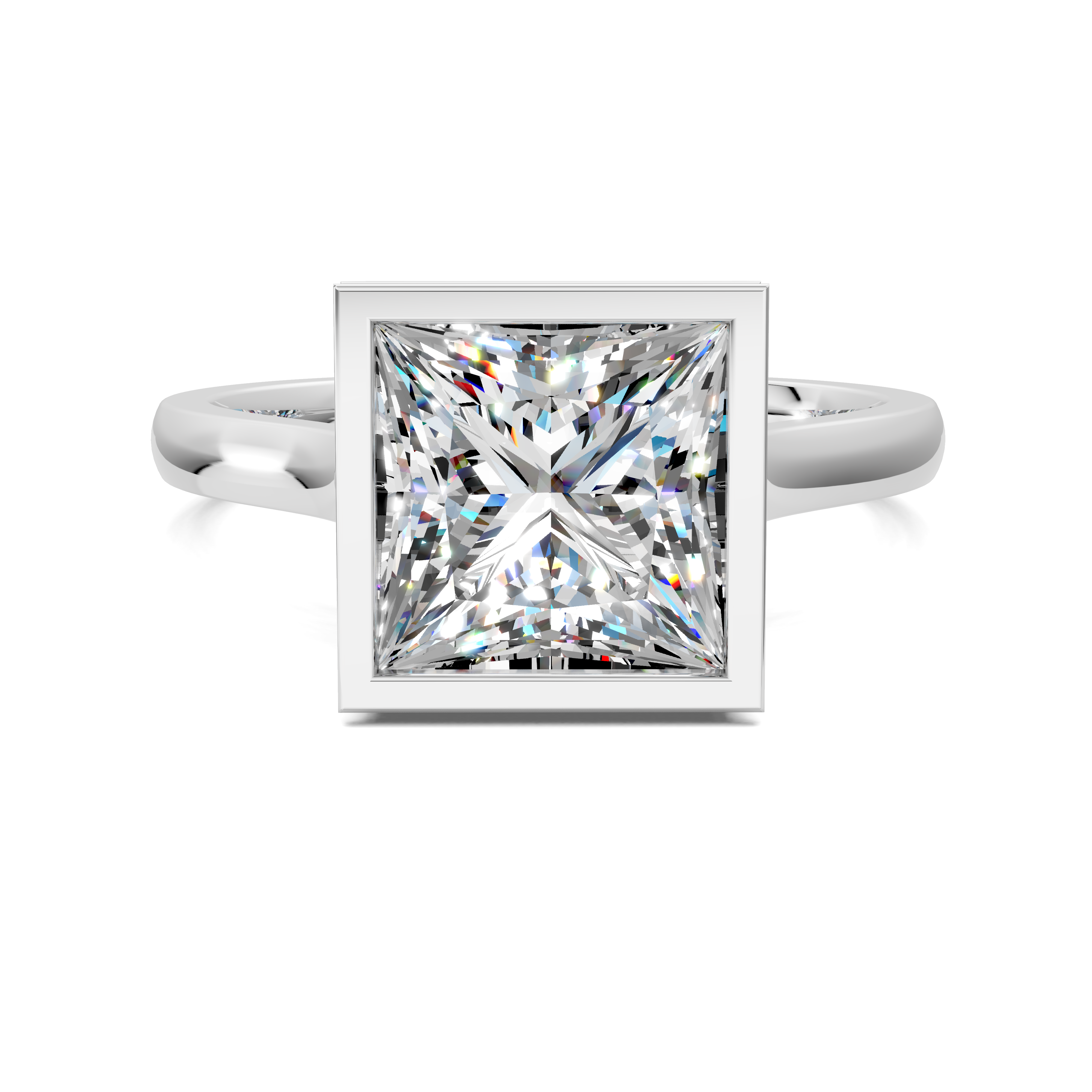 Artemis Bezel Hidden Halo Ring