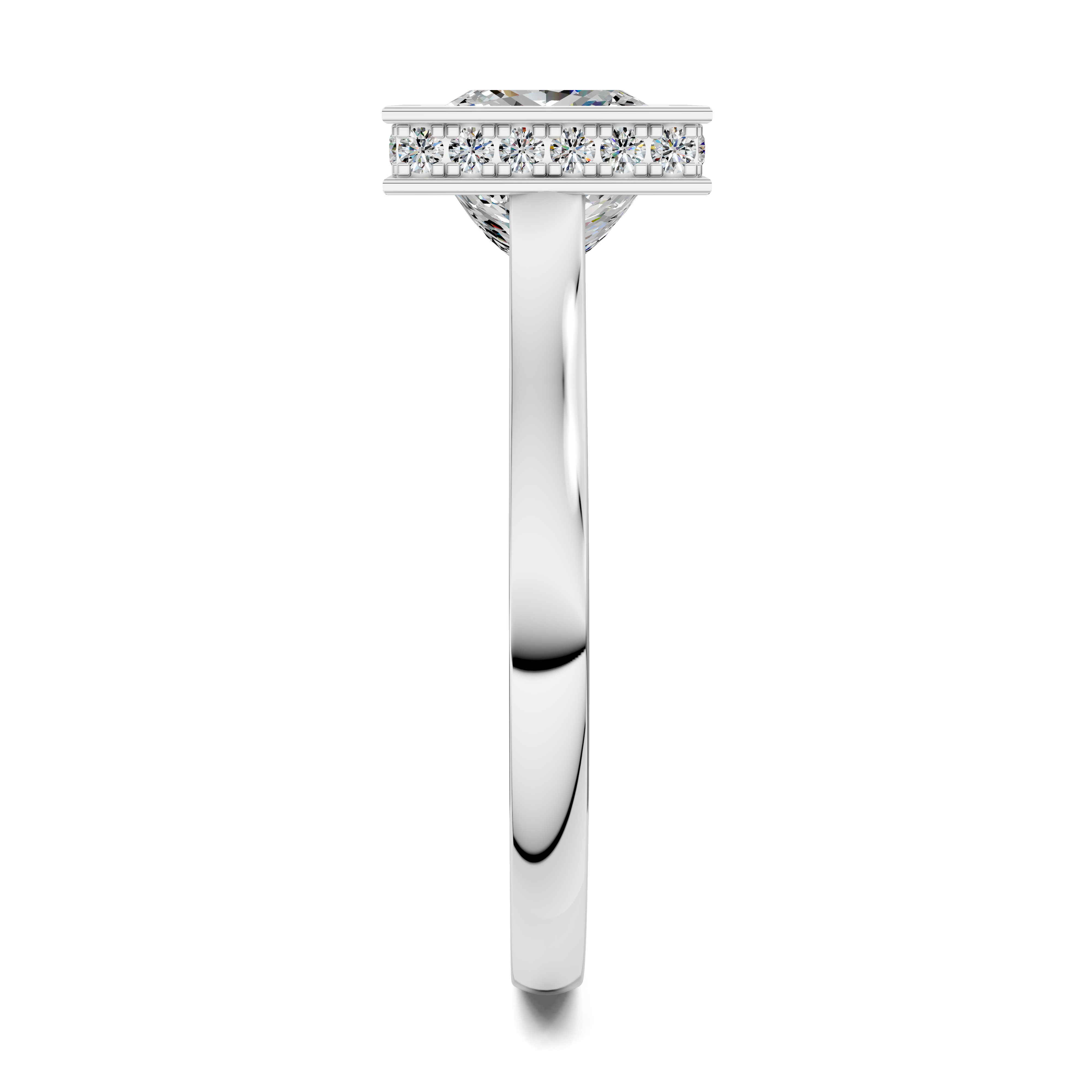 Artemis Bezel Hidden Halo Ring
