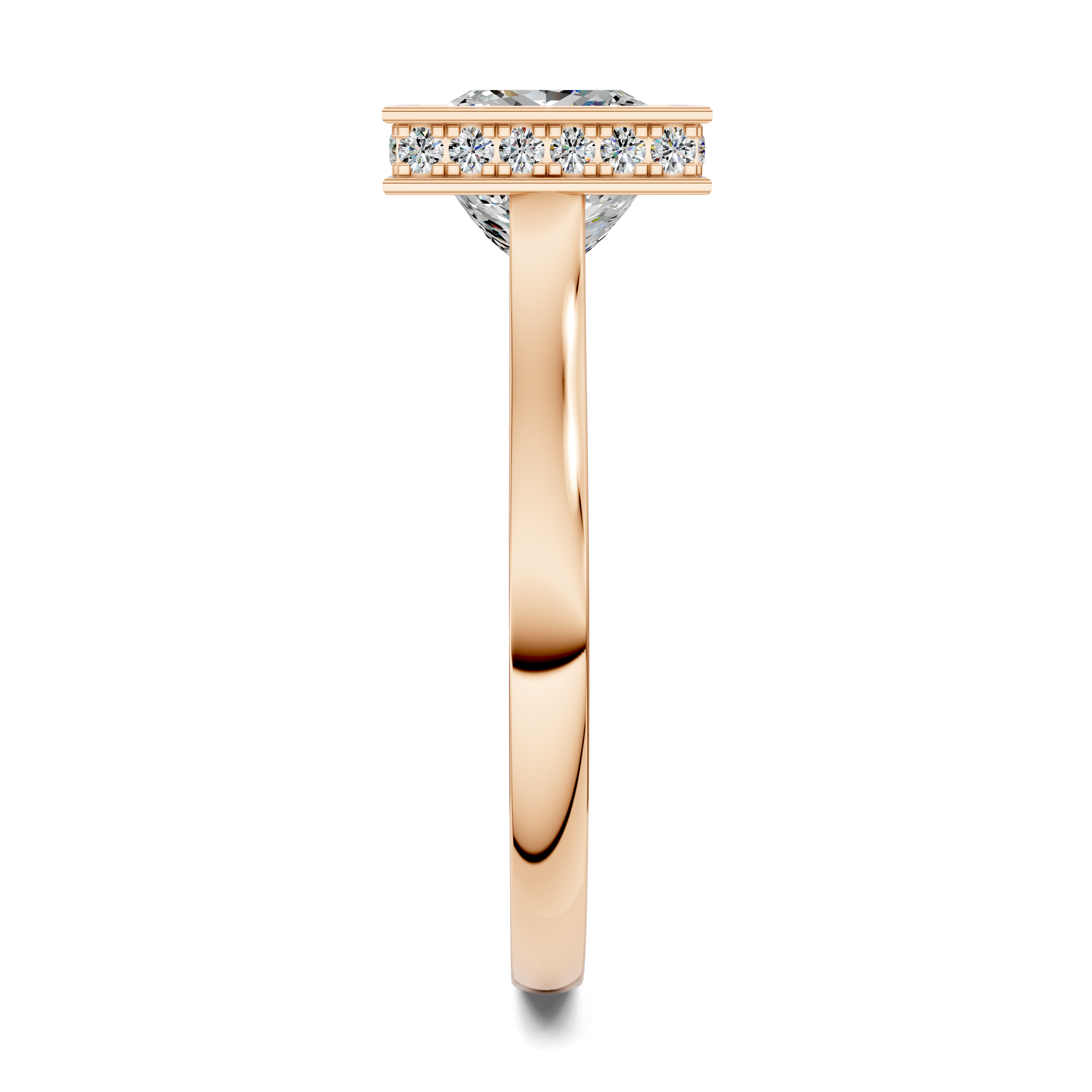 Artemis Bezel Hidden Halo Ring