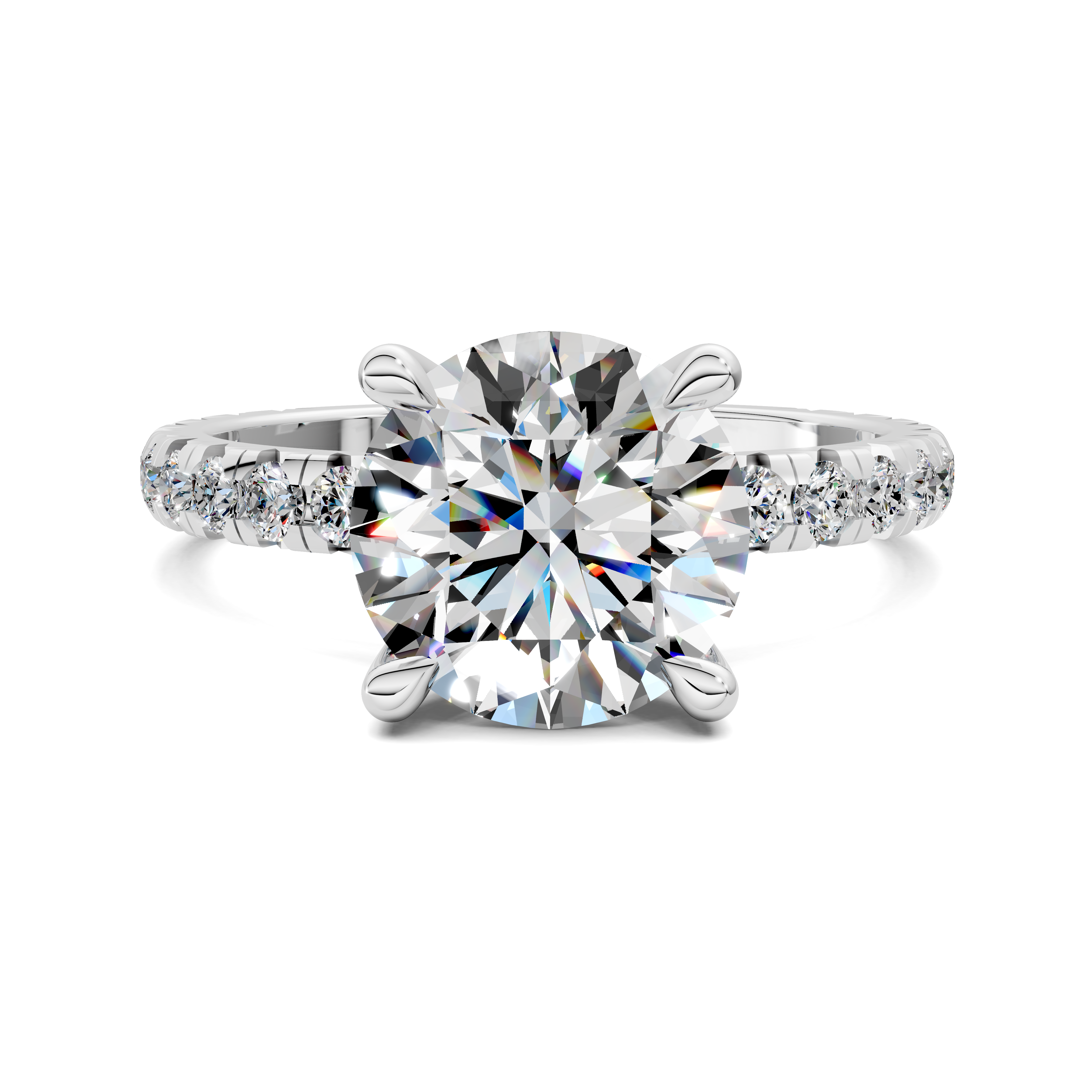 Beatrice Round Claw Accent Ring