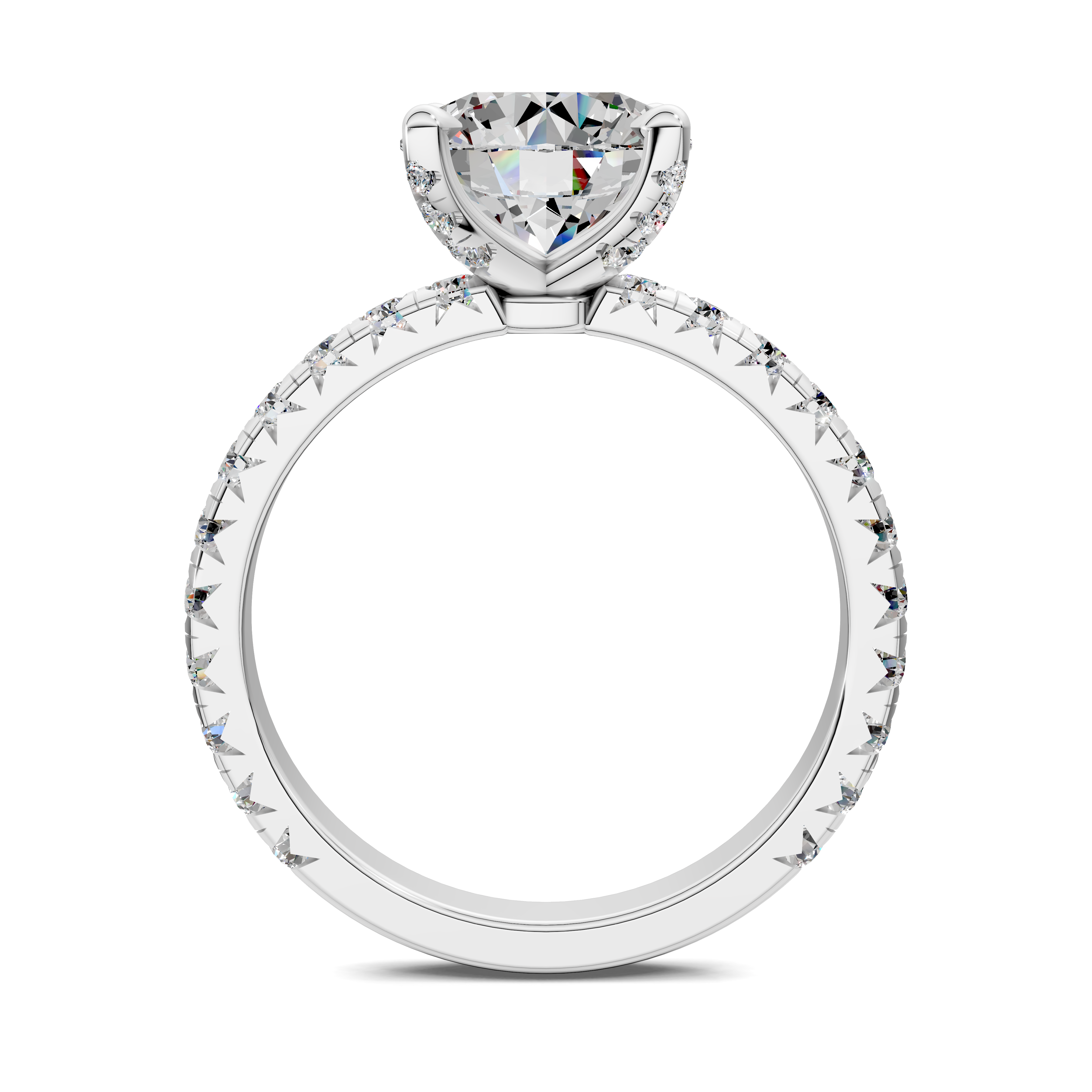 Beatrice Round Claw Accent Ring