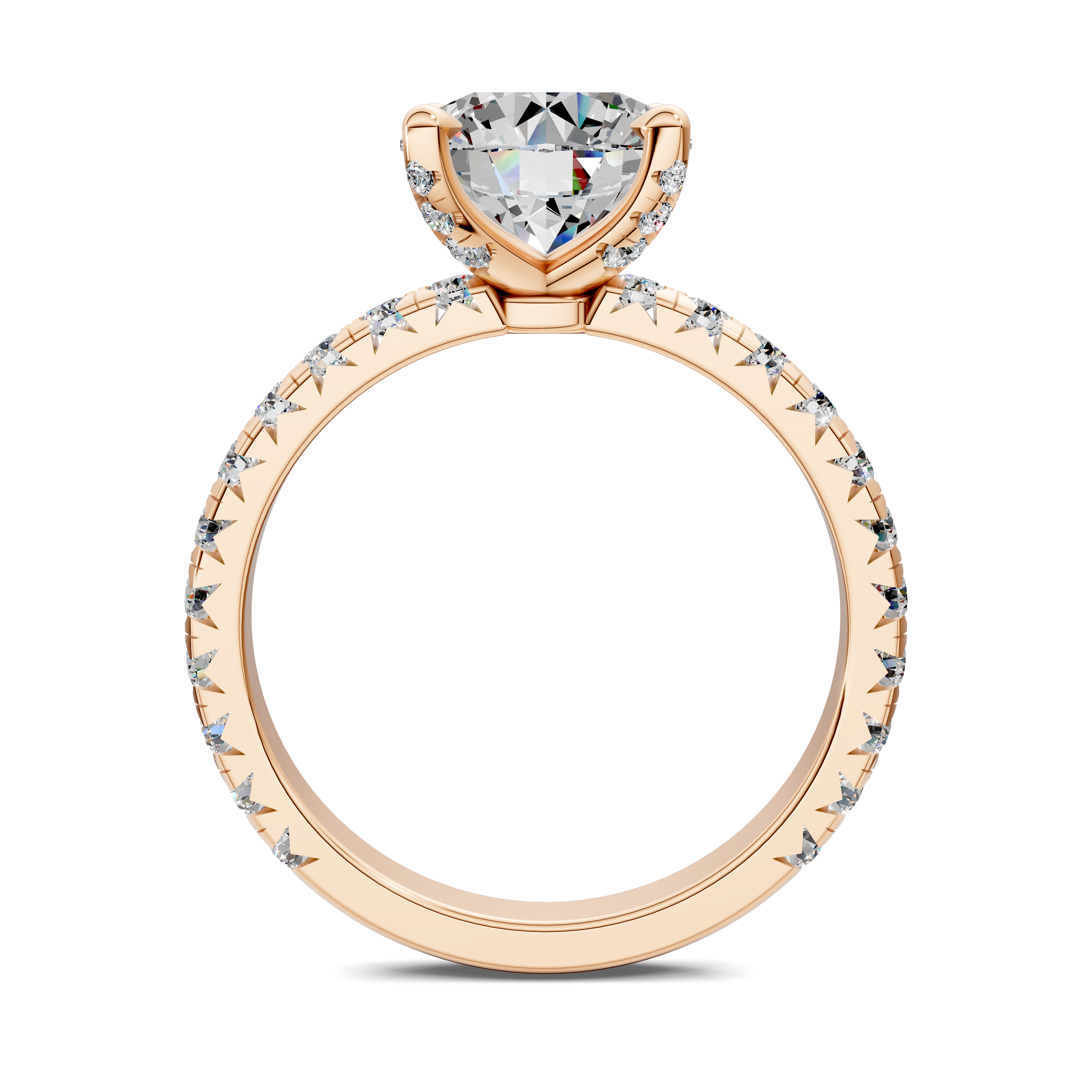 Beatrice Round Claw Accent Ring