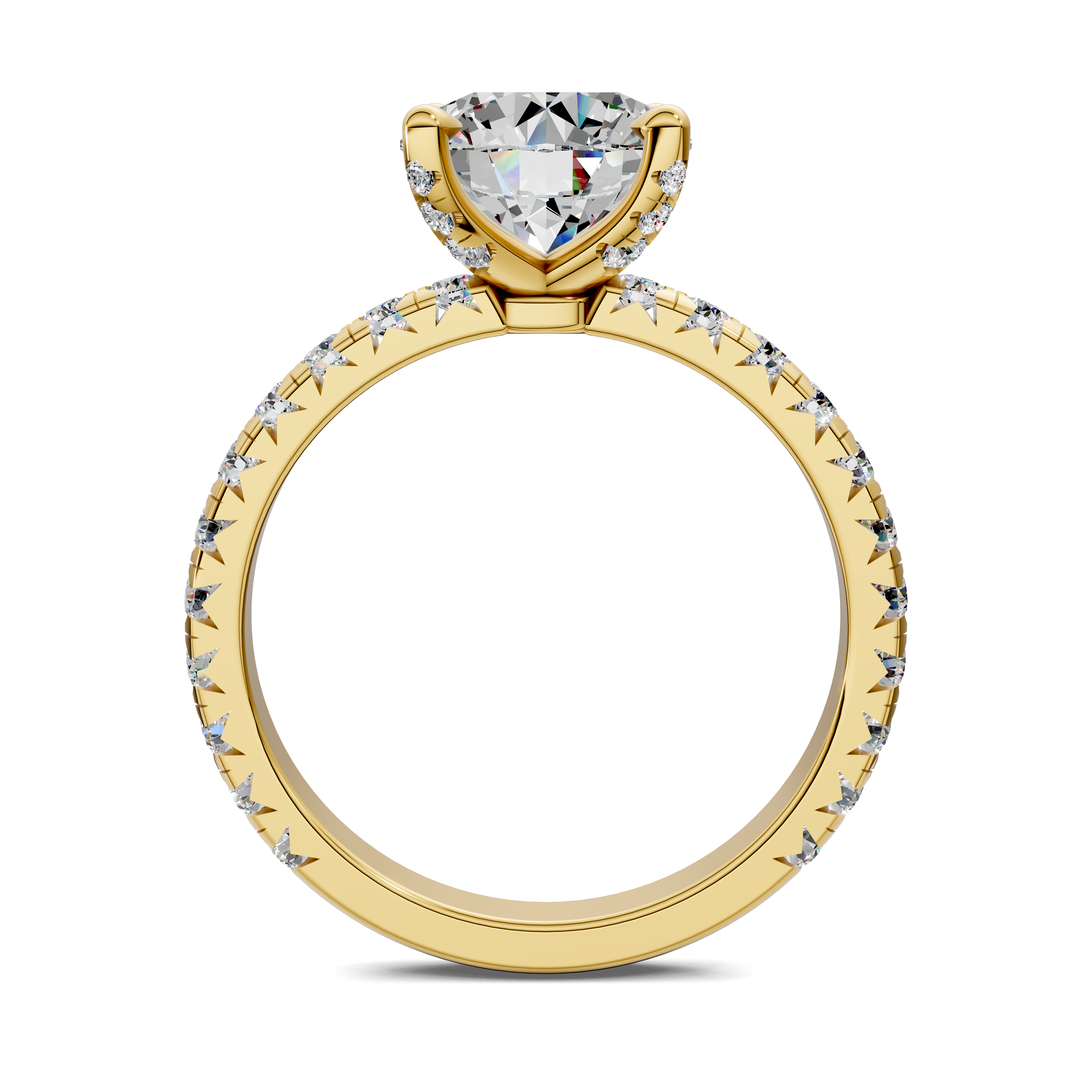 Beatrice Round Claw Accent Ring