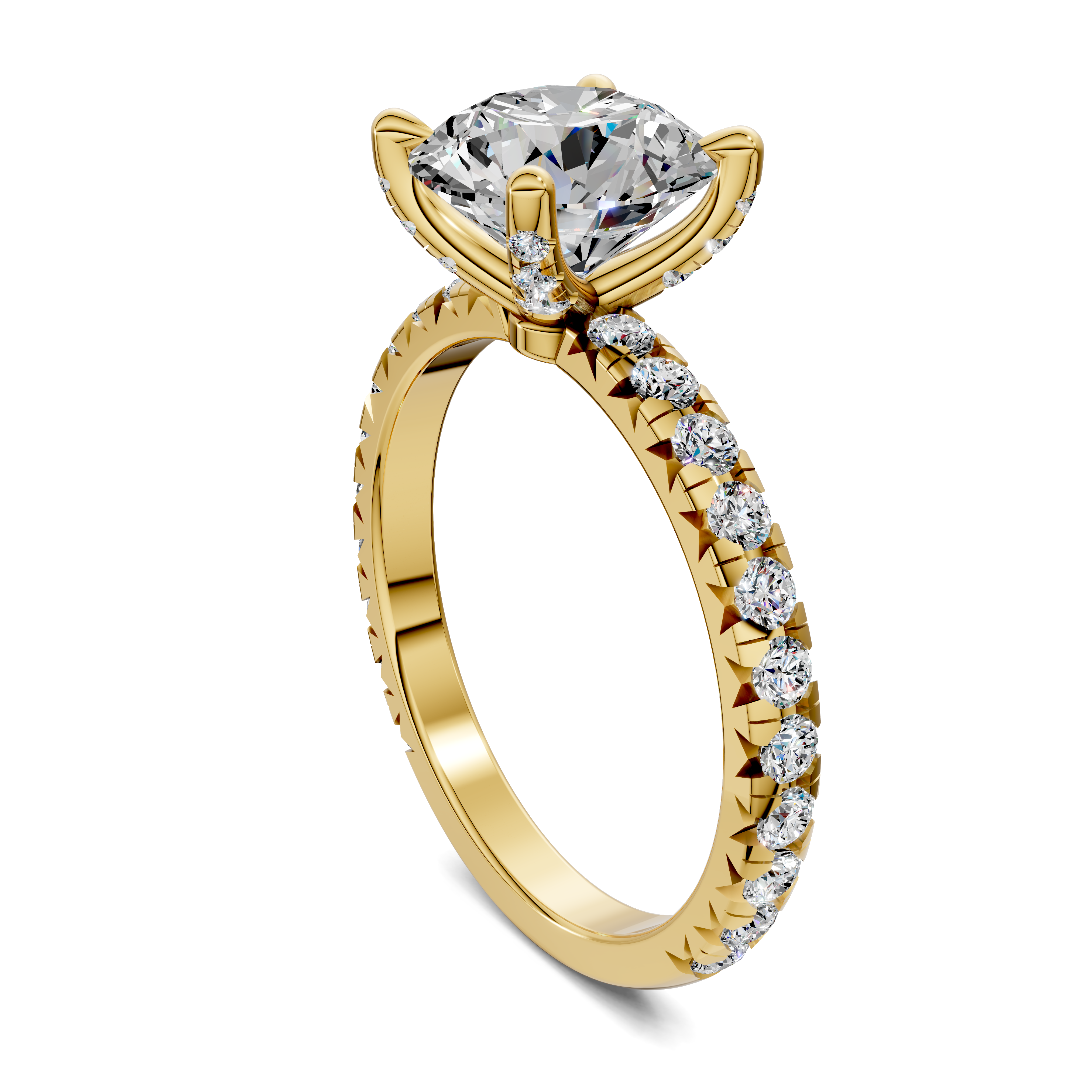 Beatrice Round Claw Accent Ring