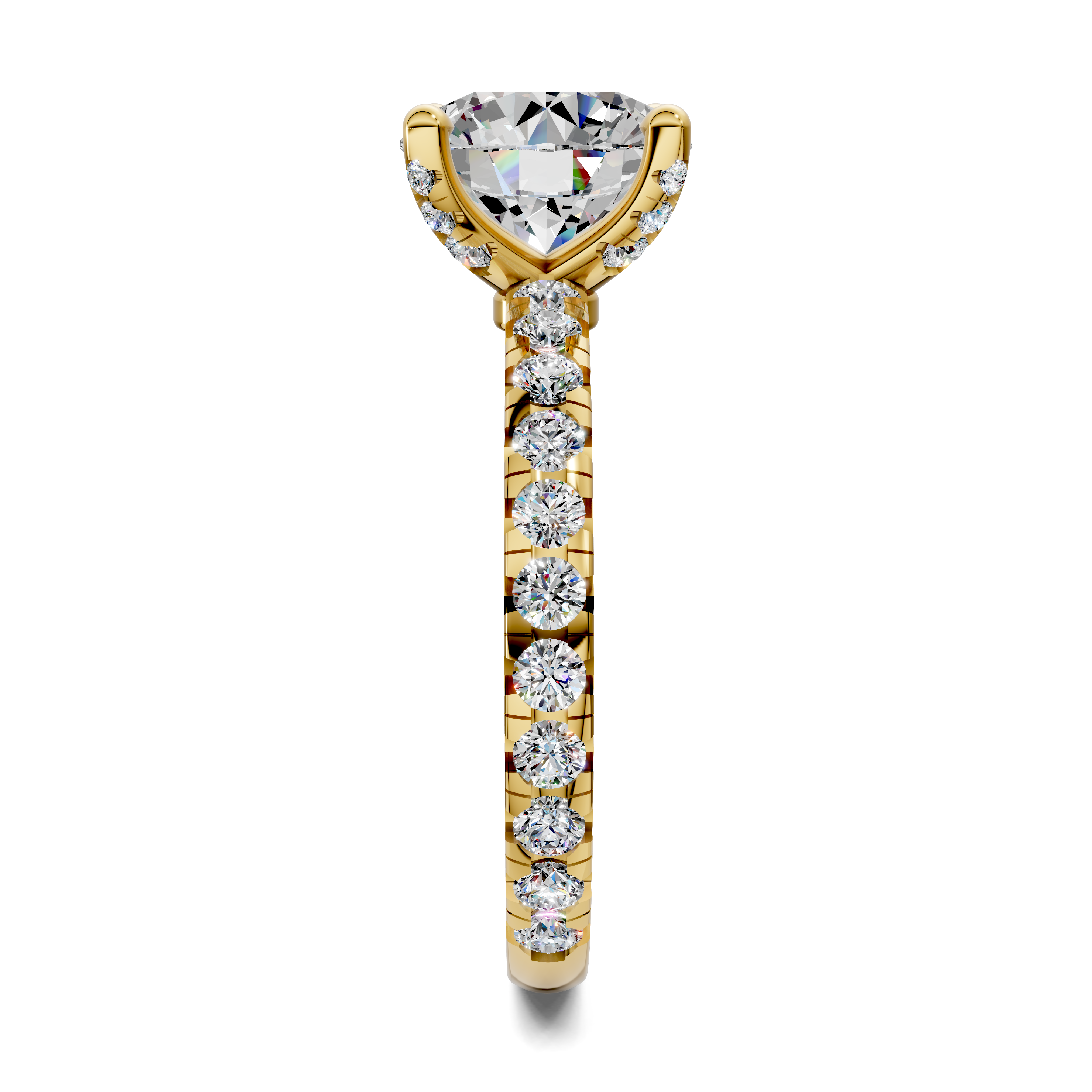 Beatrice Round Claw Accent Ring