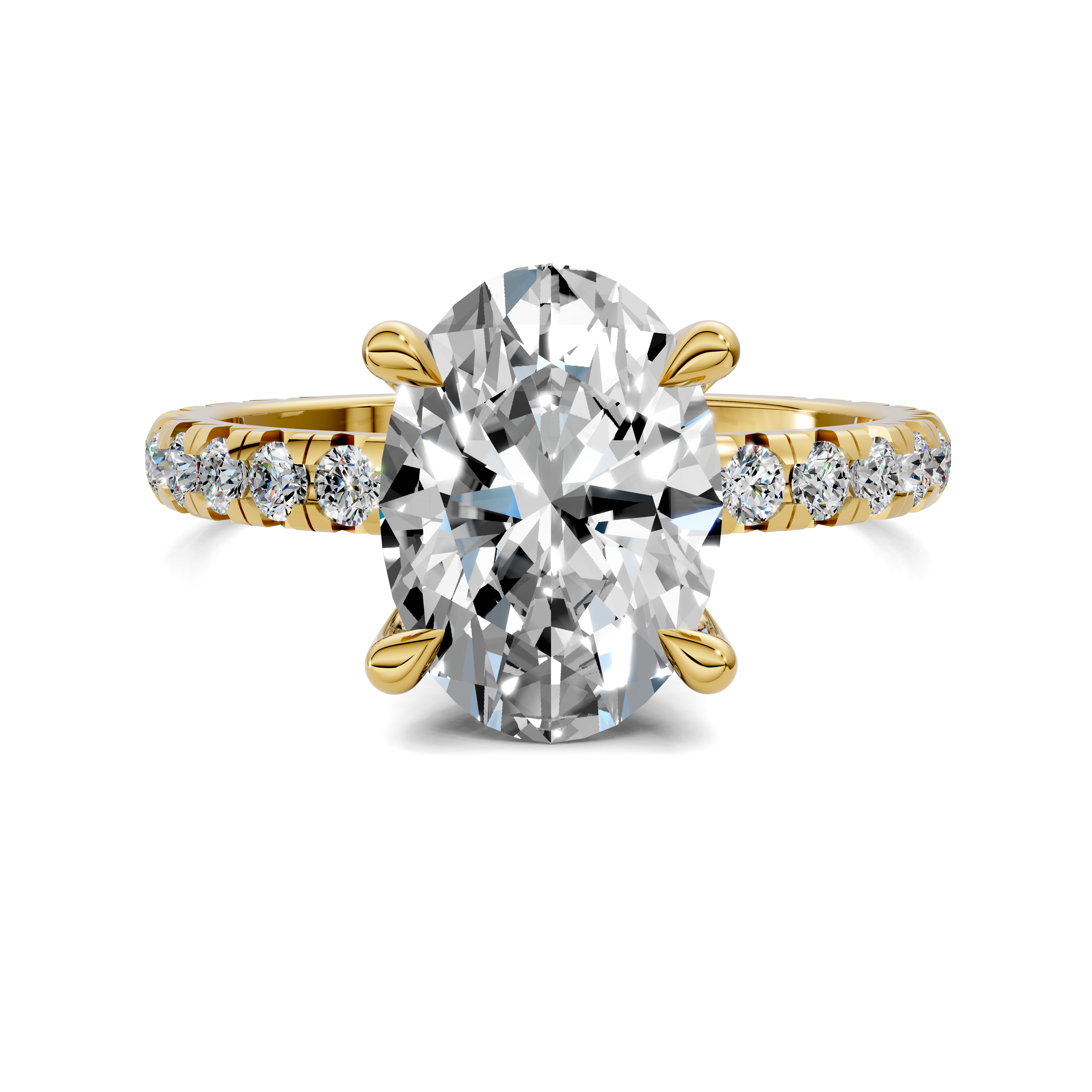 Alisha Oval Claw Accent Ring