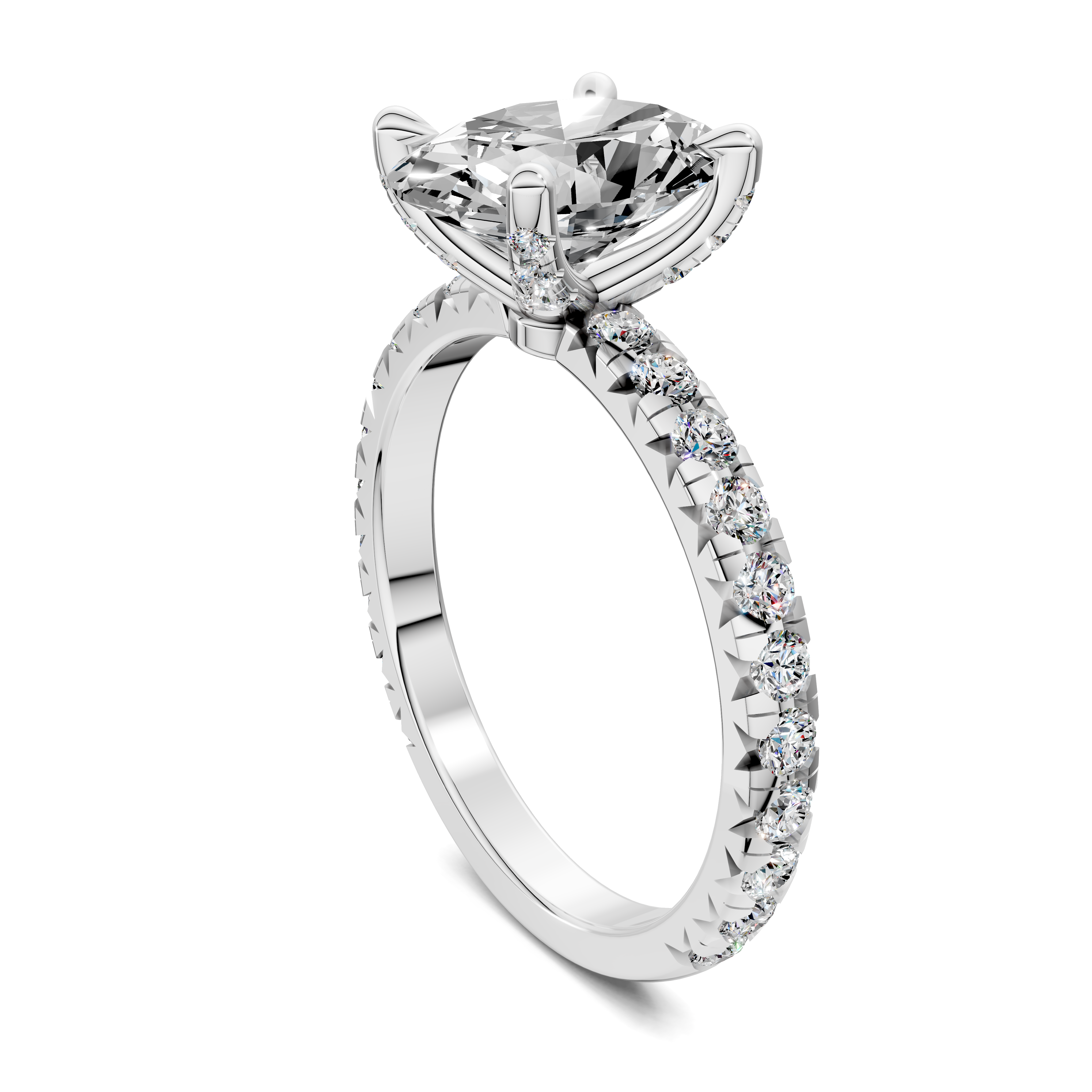 Alisha Oval Claw Accent Ring