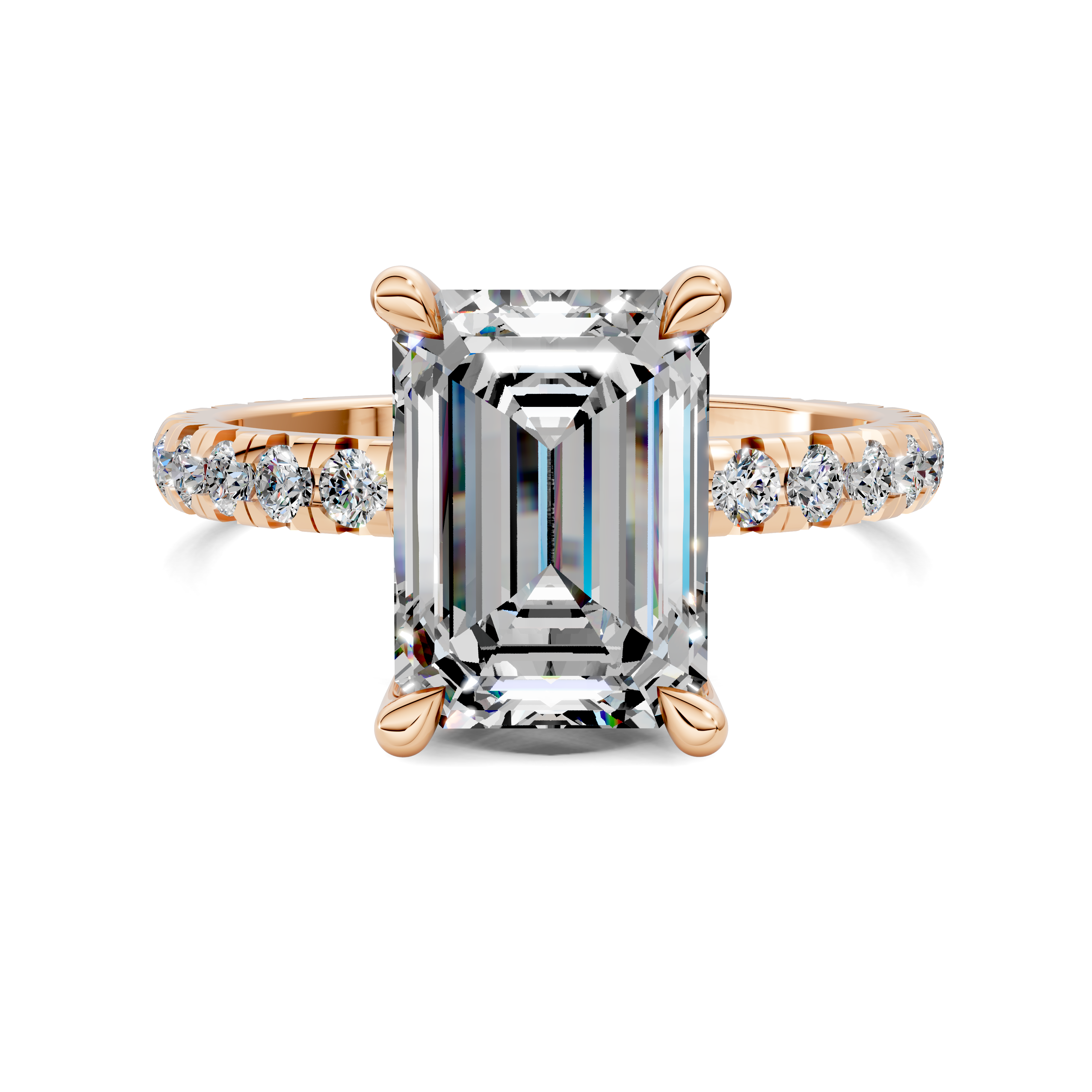 Callie Emerald Claw Accent Ring