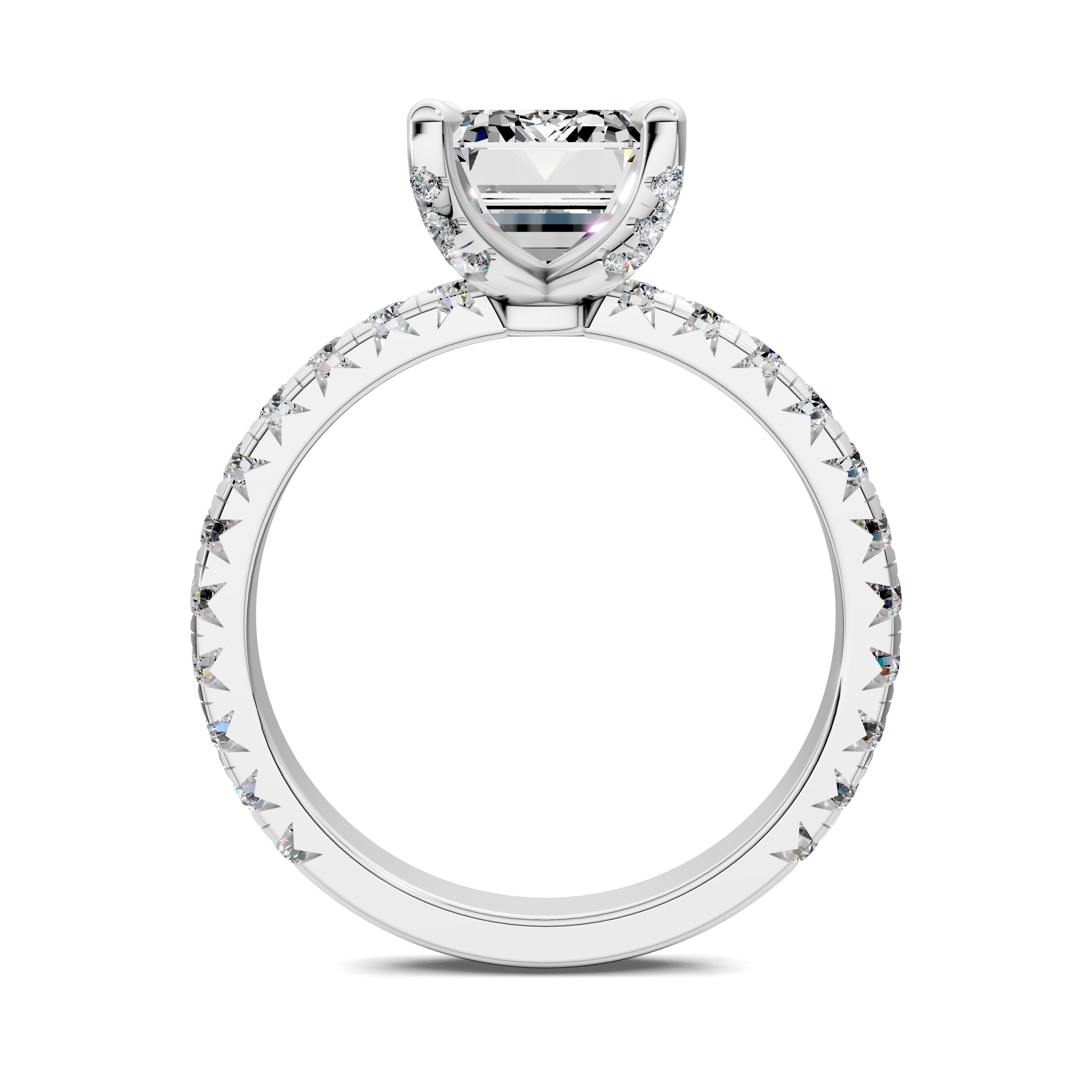 Callie Emerald Claw Accent Ring