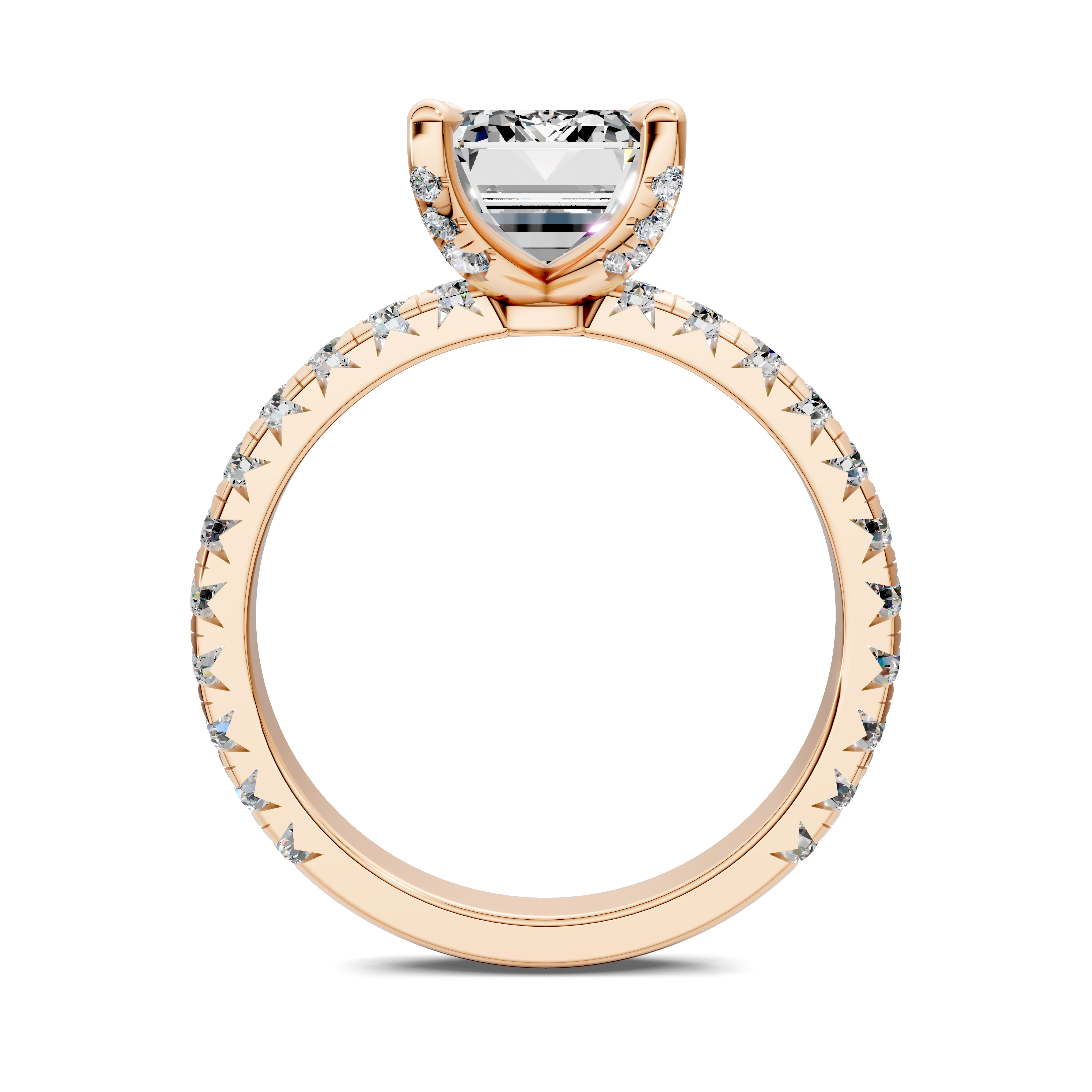 Callie Emerald Claw Accent Ring