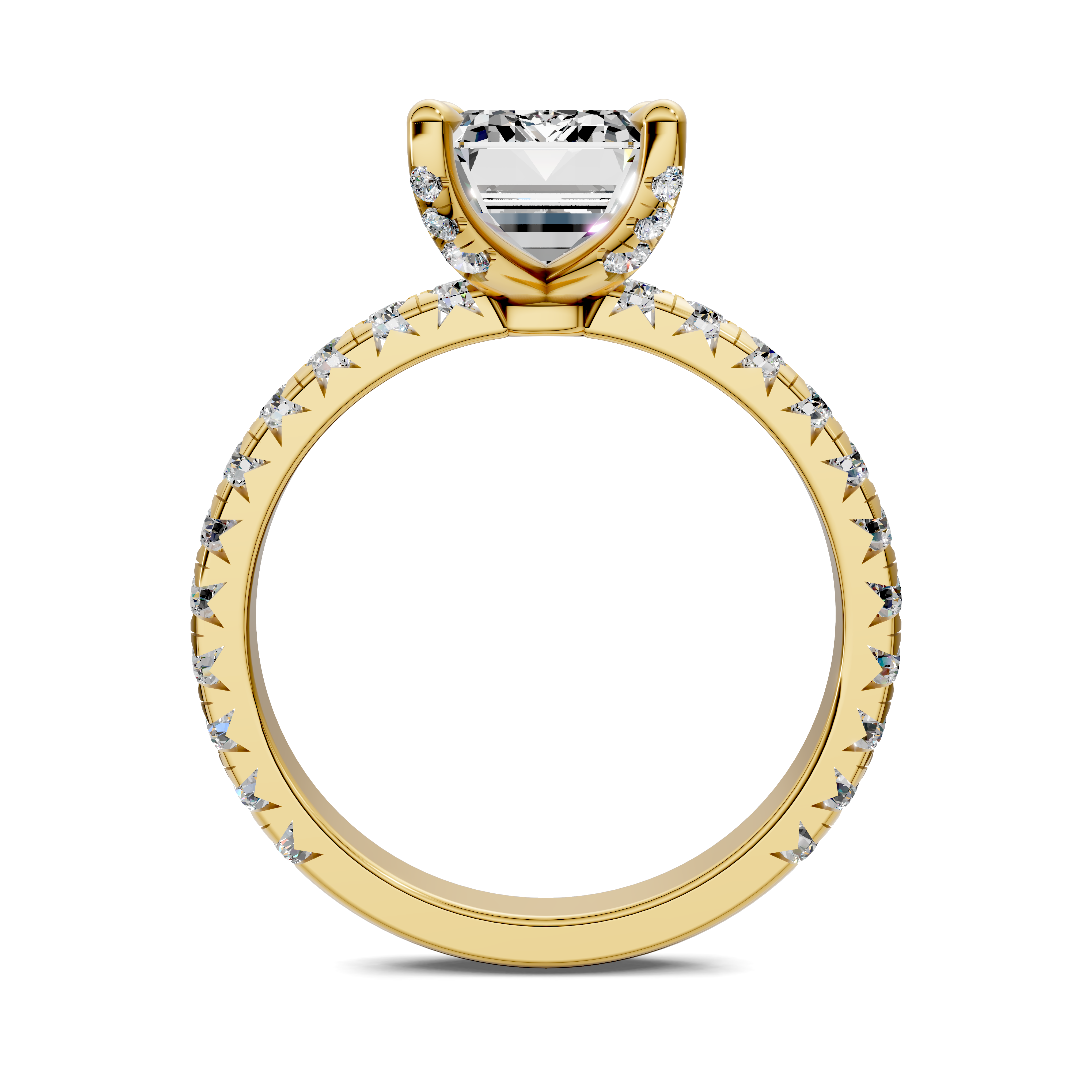 Callie Emerald Claw Accent Ring