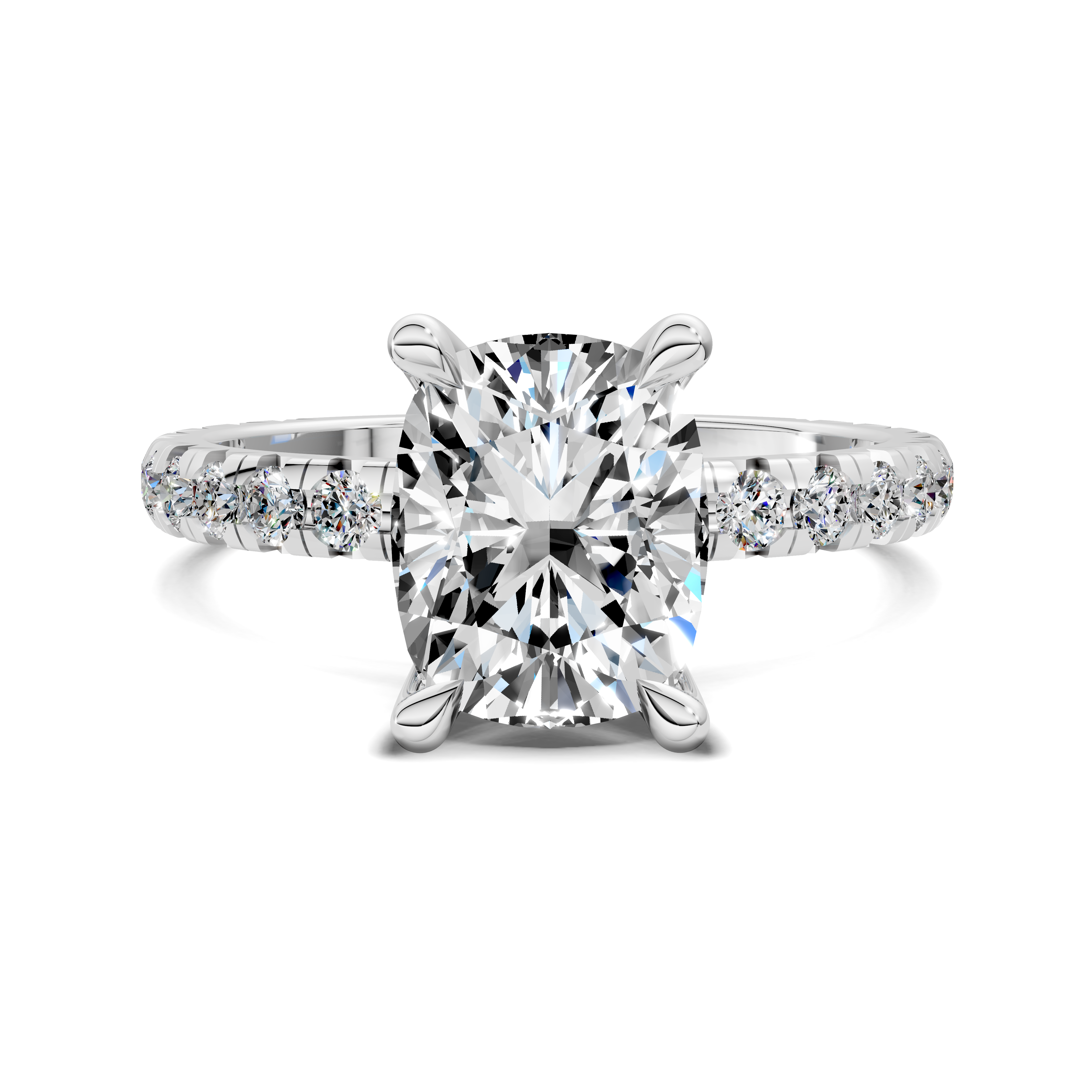 Edwina Cushion Claw Accent Ring
