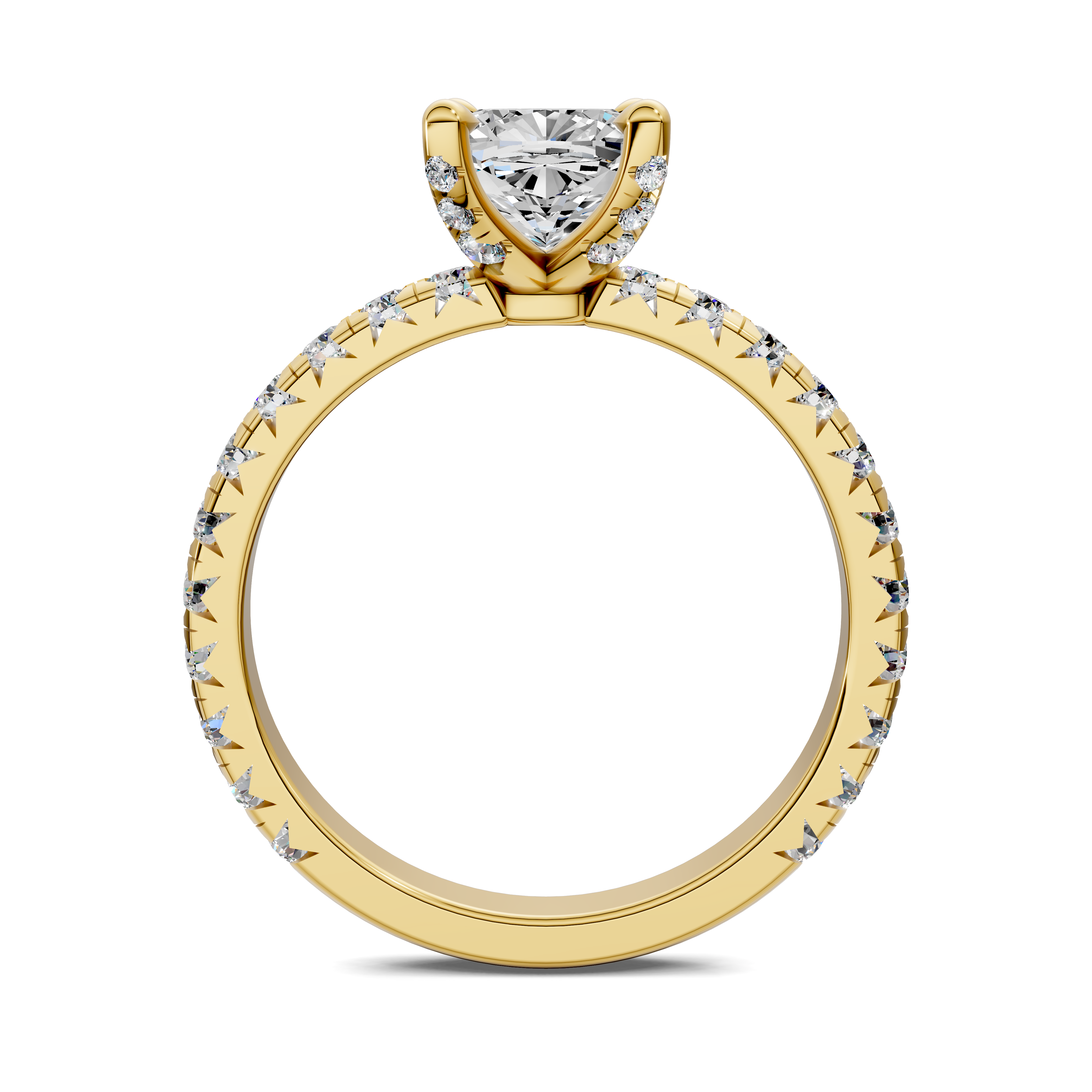 Edwina Cushion Claw Accent Ring