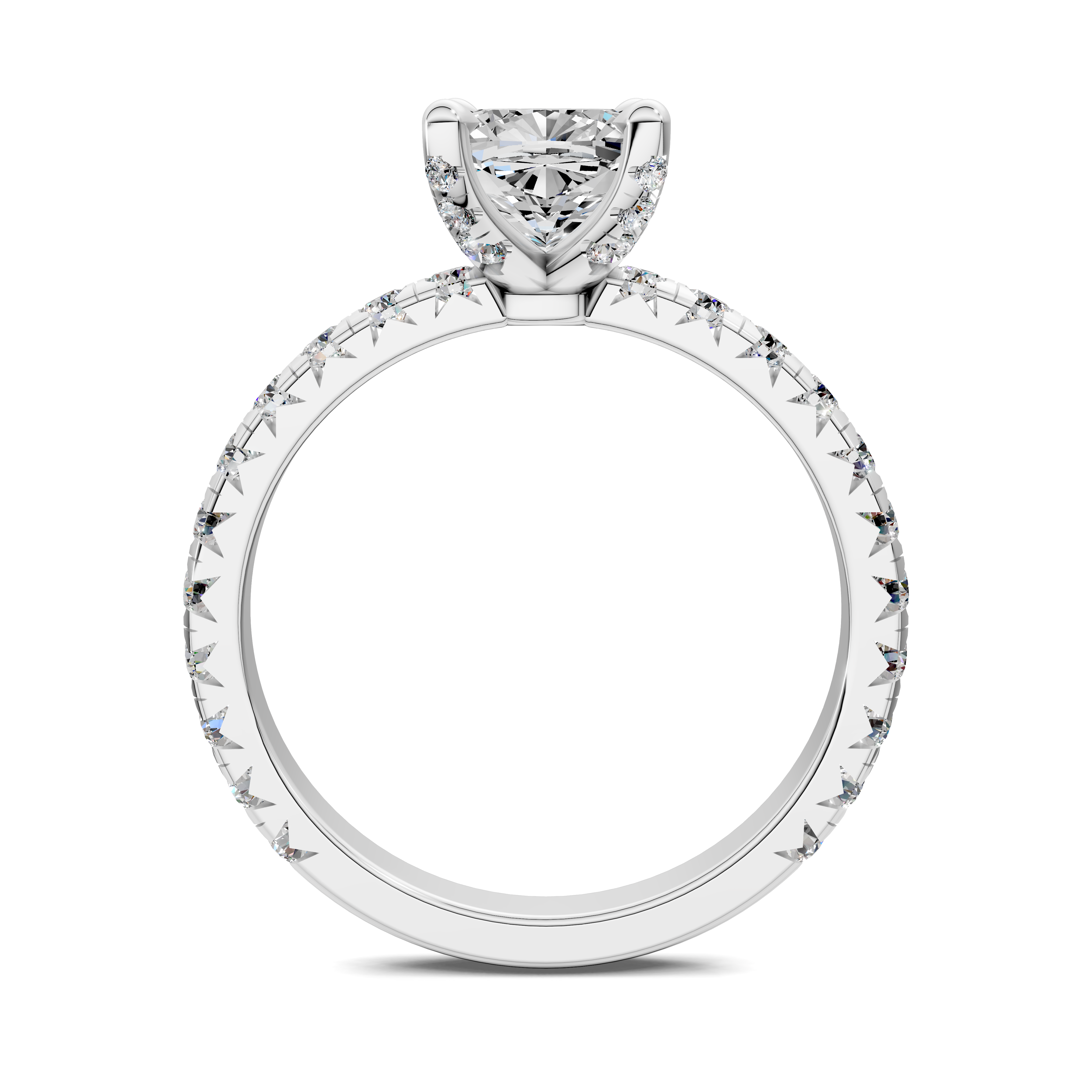 Edwina Cushion Claw Accent Ring