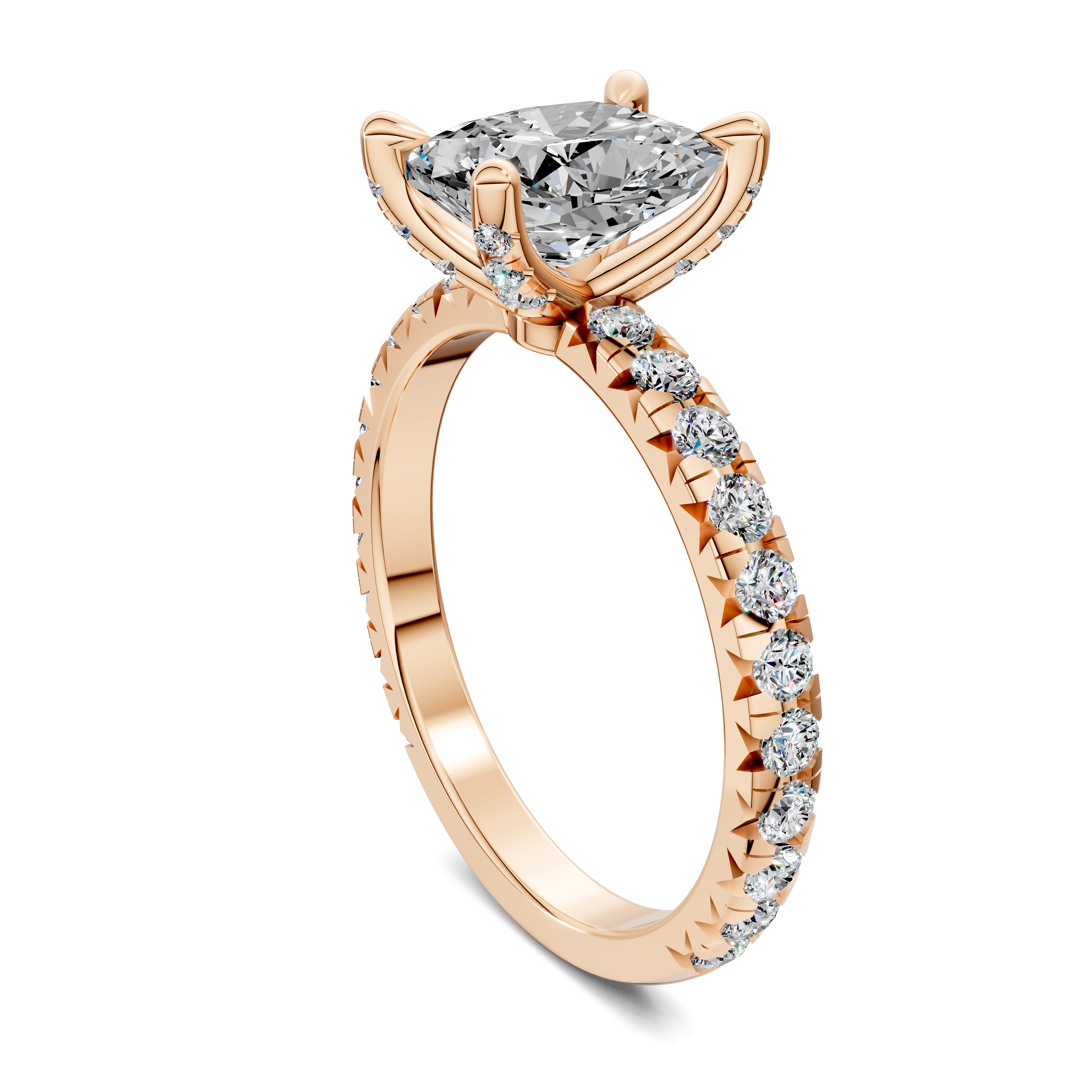 Edwina Cushion Claw Accent Ring