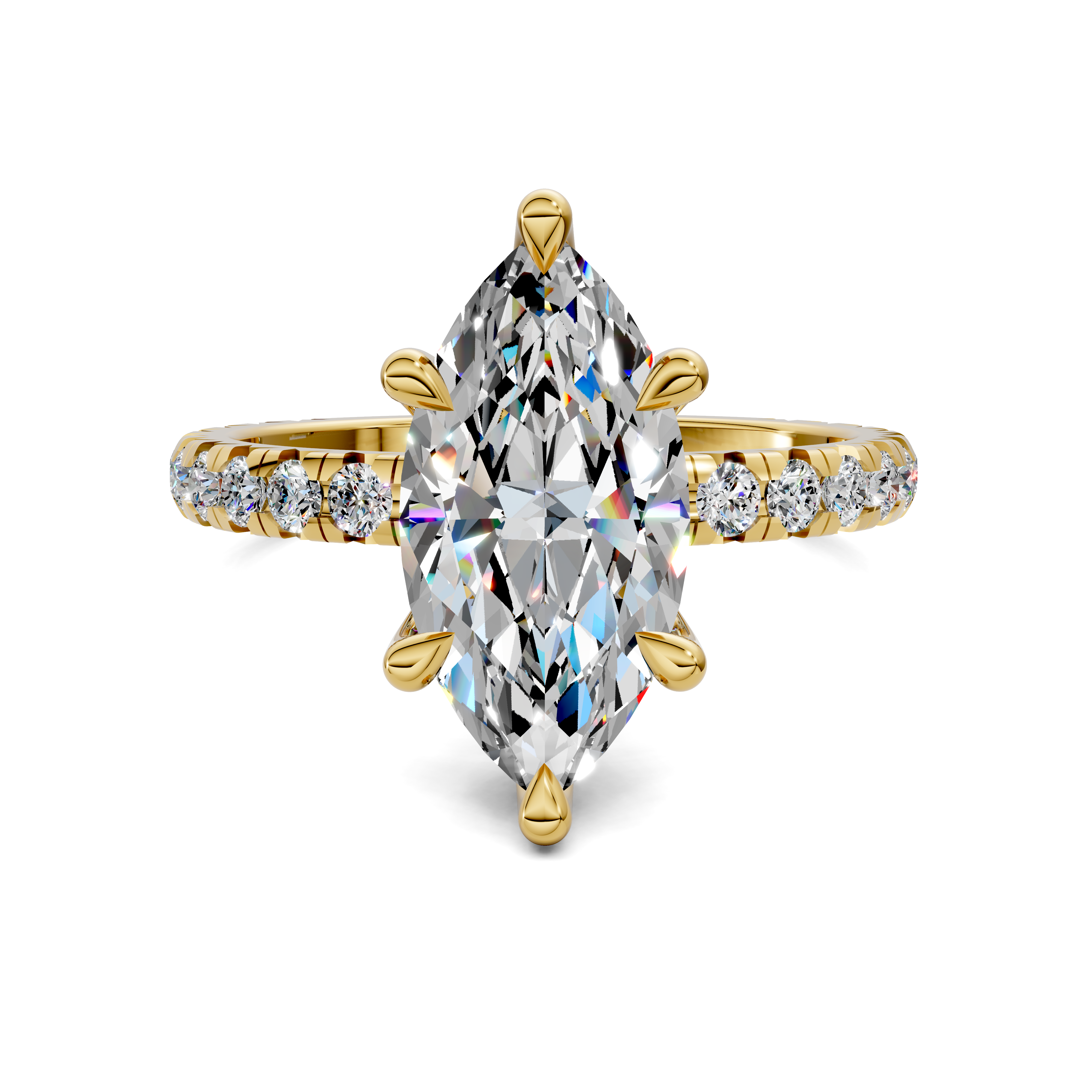 Hilary Marquise Claw Accent Ring