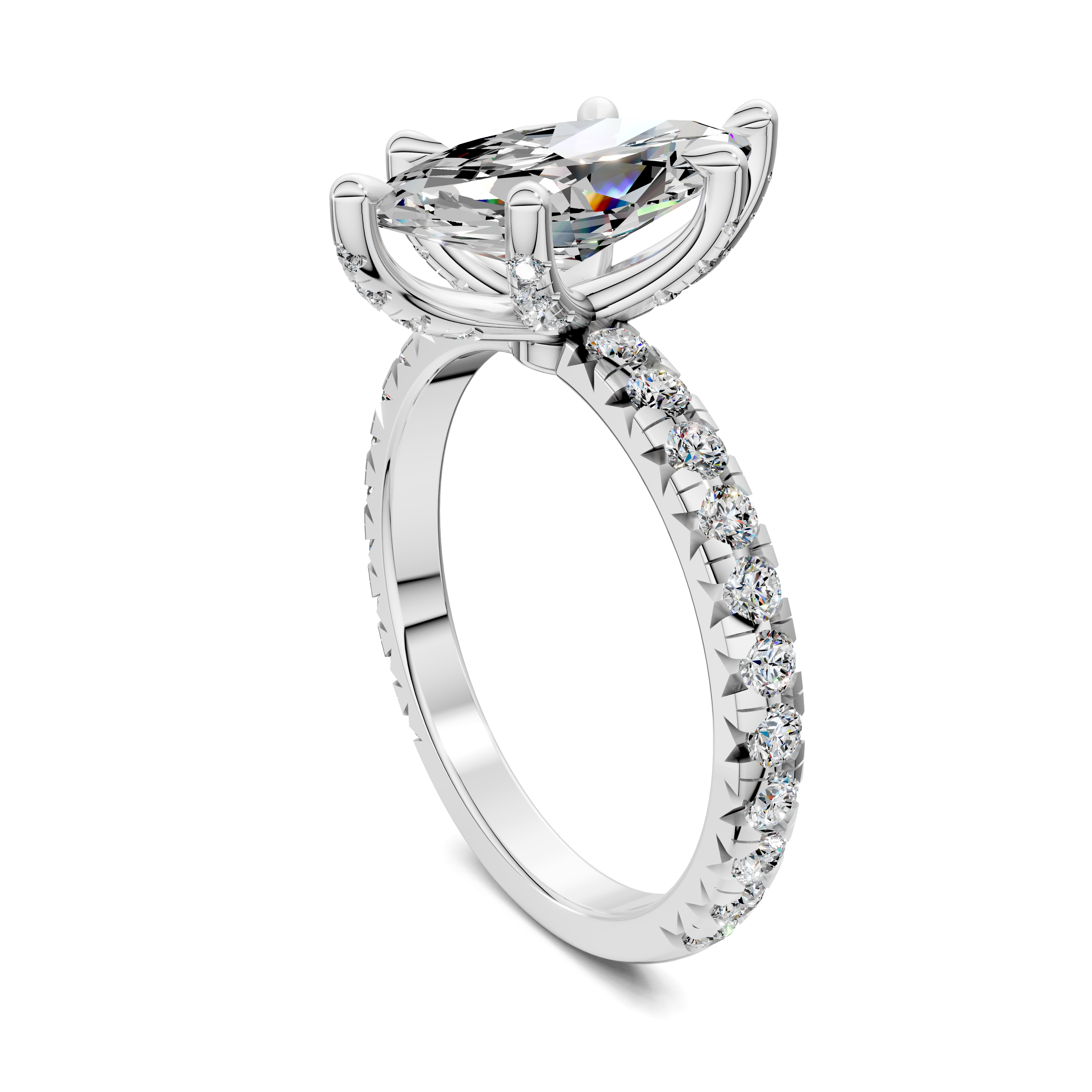 Hilary Marquise Claw Accent Ring