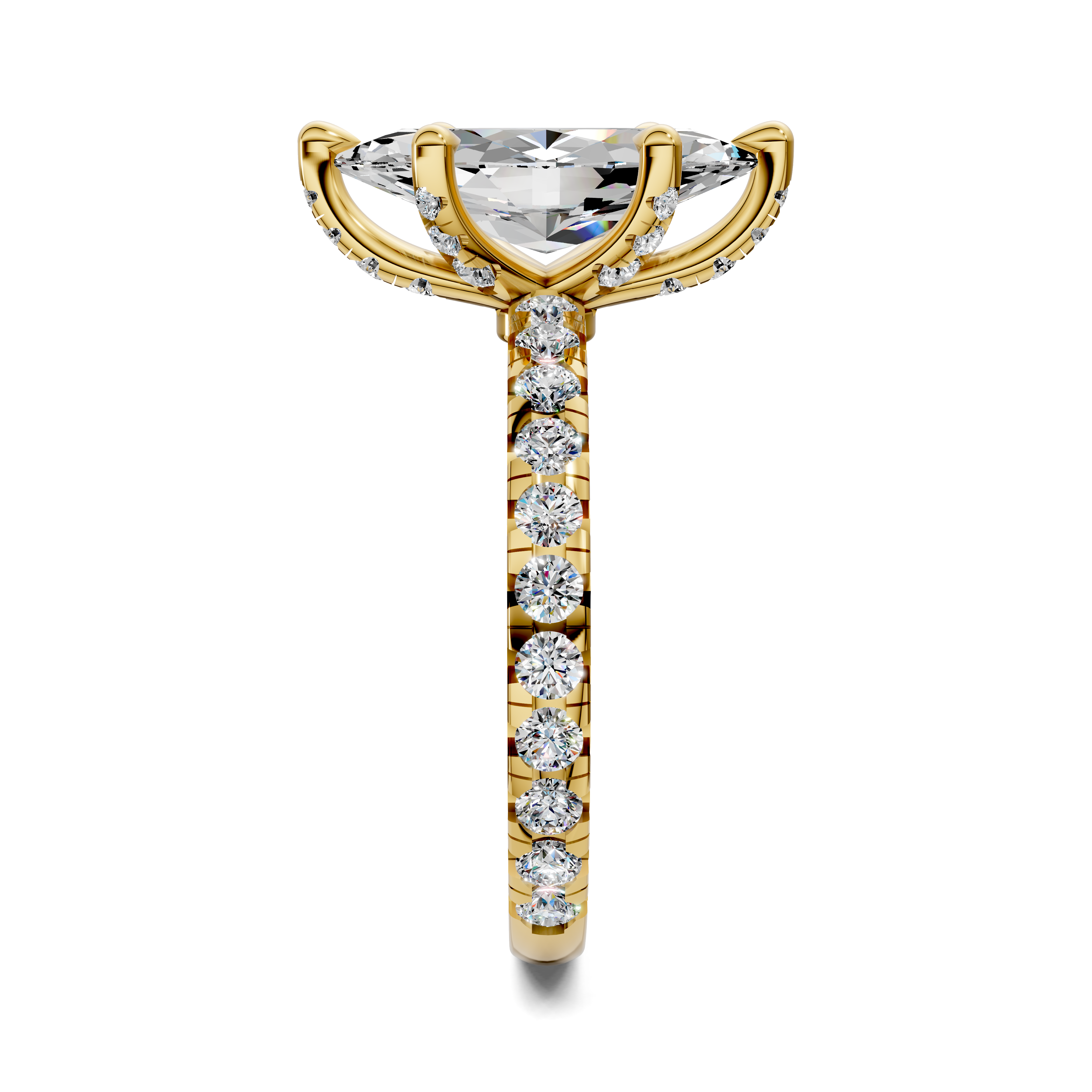 Hilary Marquise Claw Accent Ring