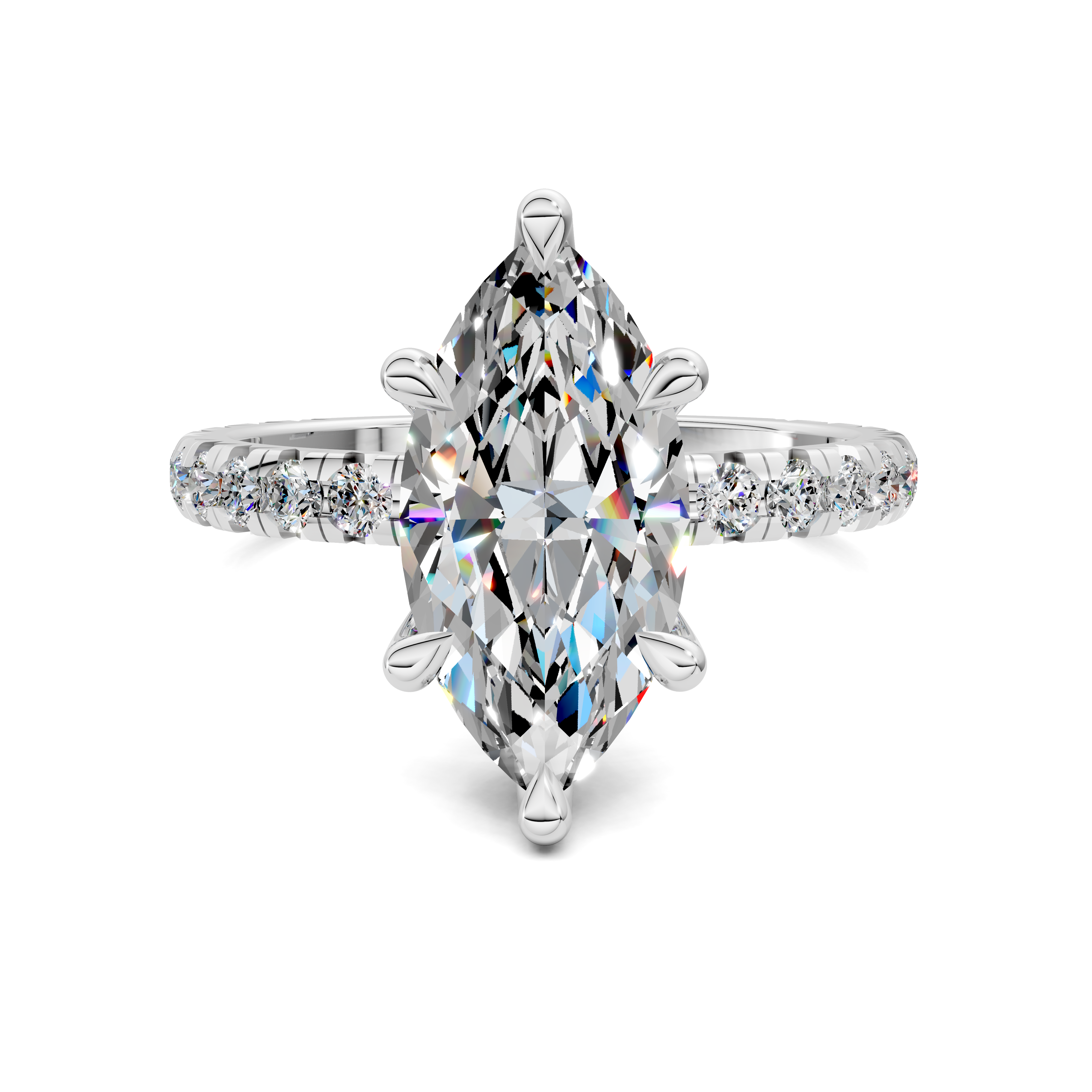 Hilary Marquise Claw Accent Ring