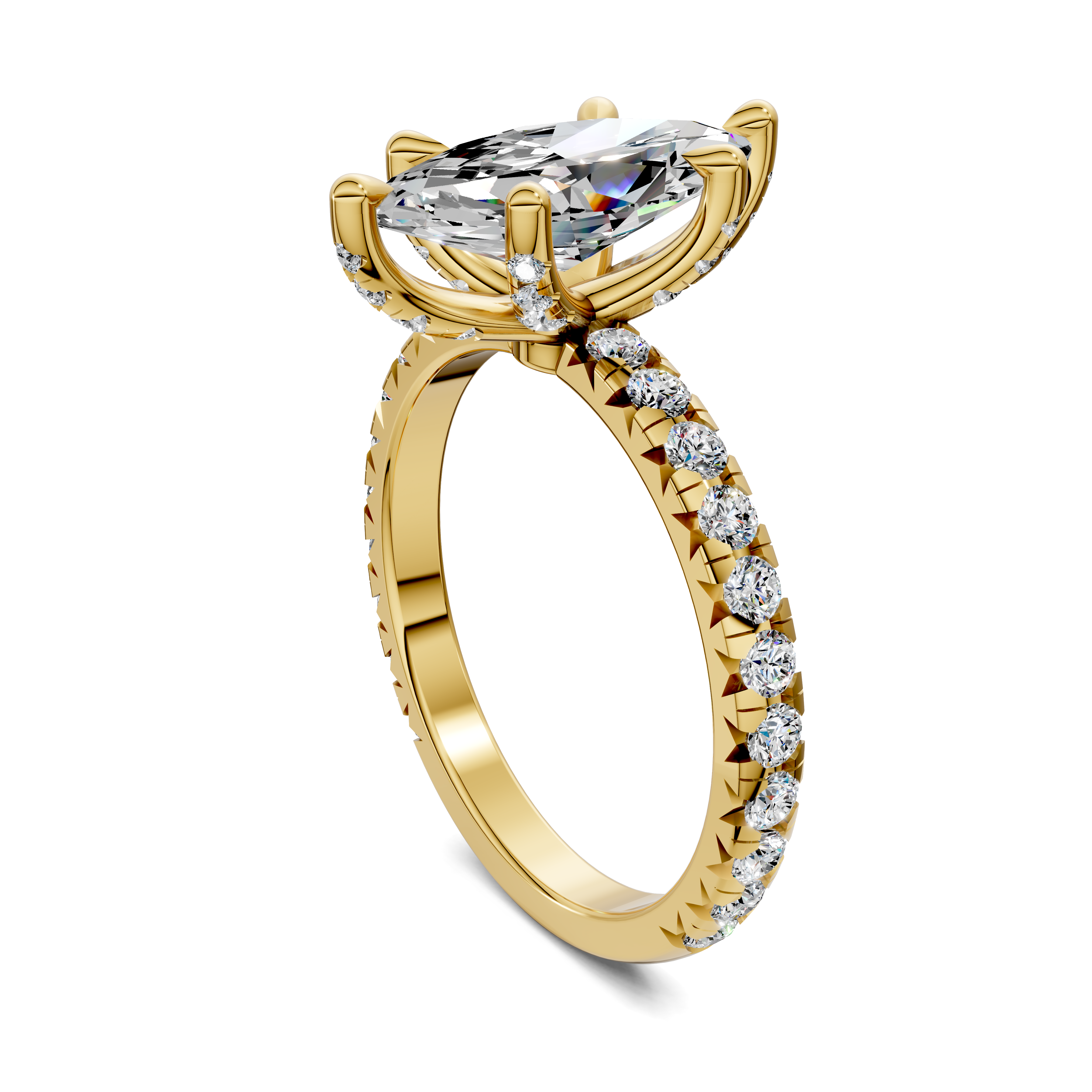 Hilary Marquise Claw Accent Ring