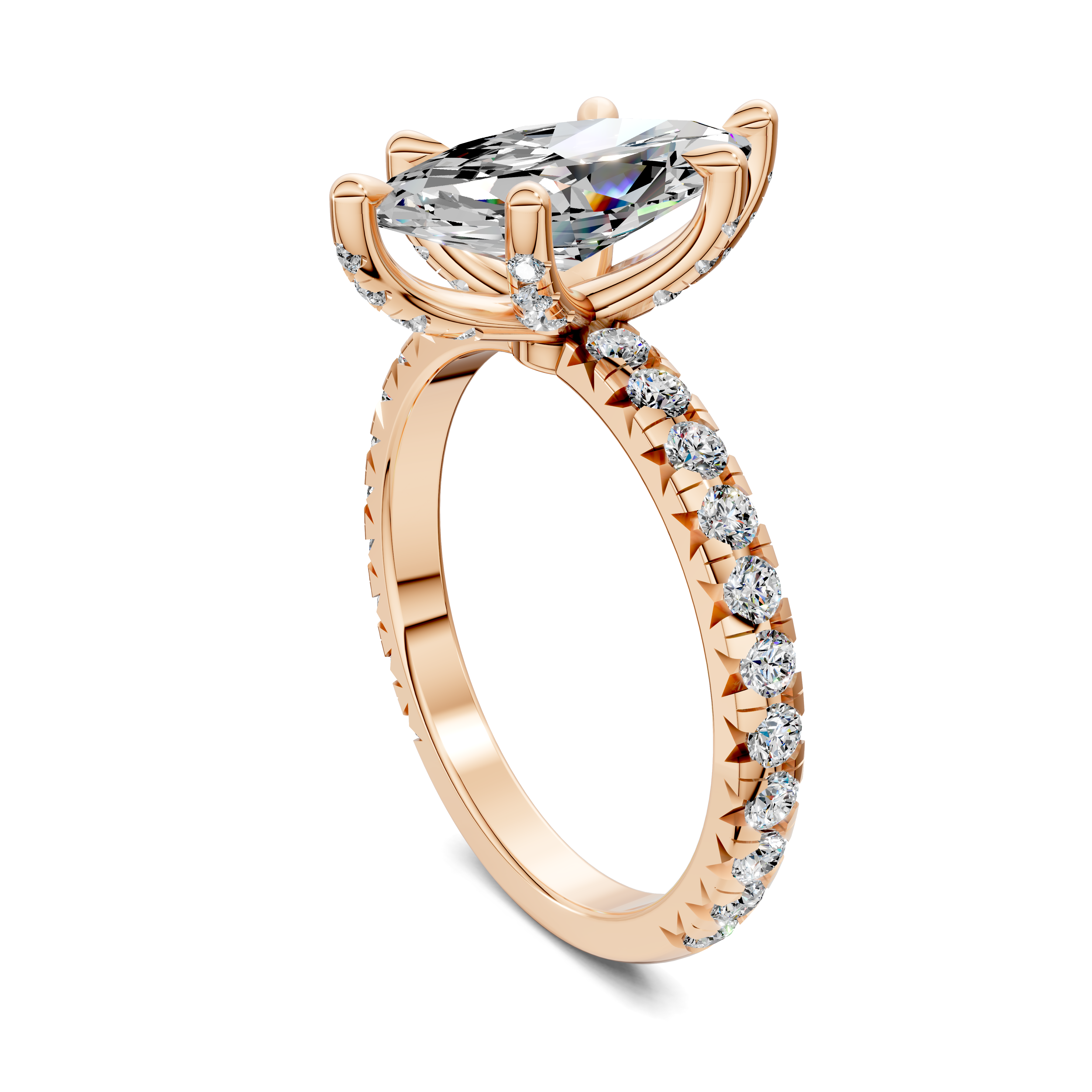 Hilary Marquise Claw Accent Ring