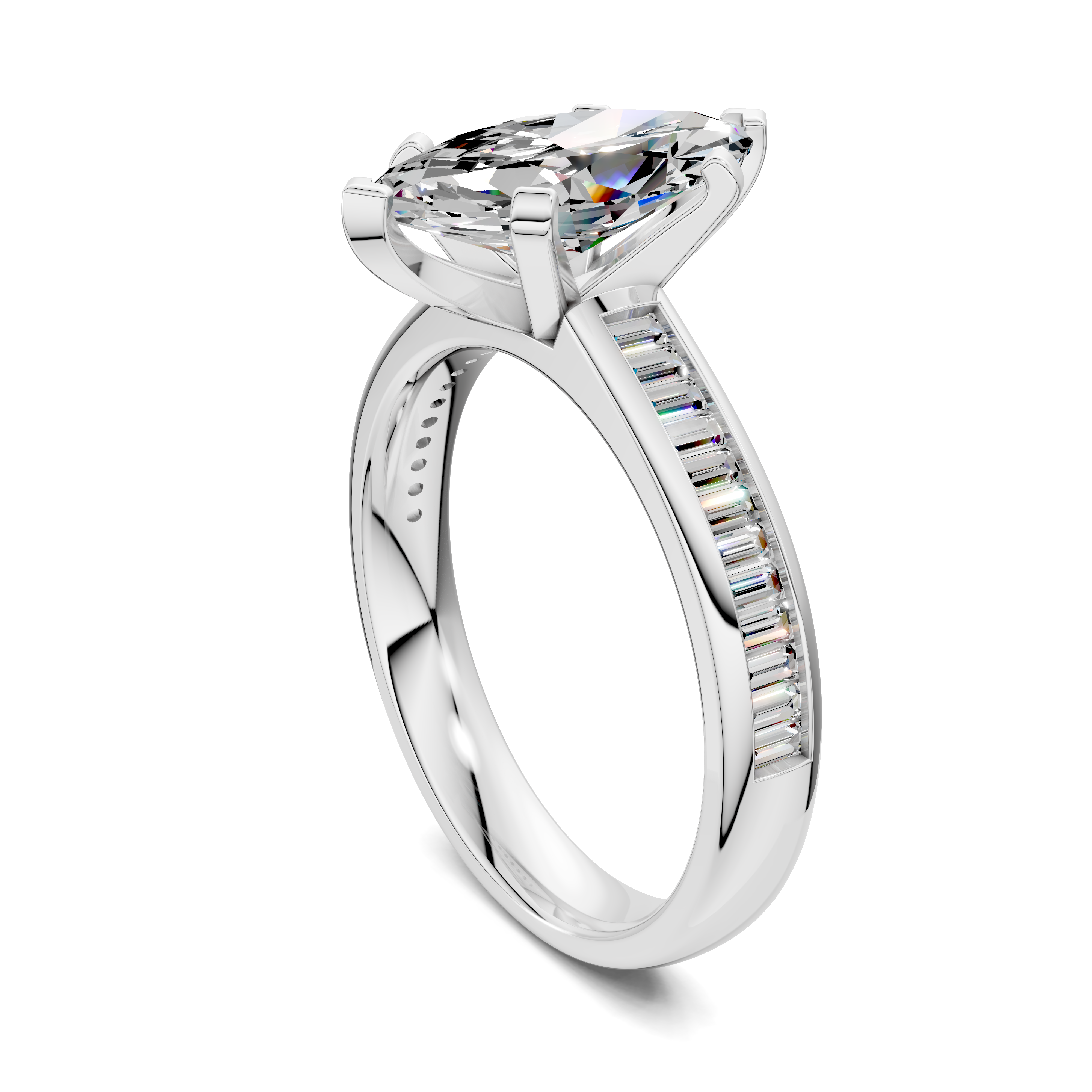 Paige Baguette Channel Set Ring