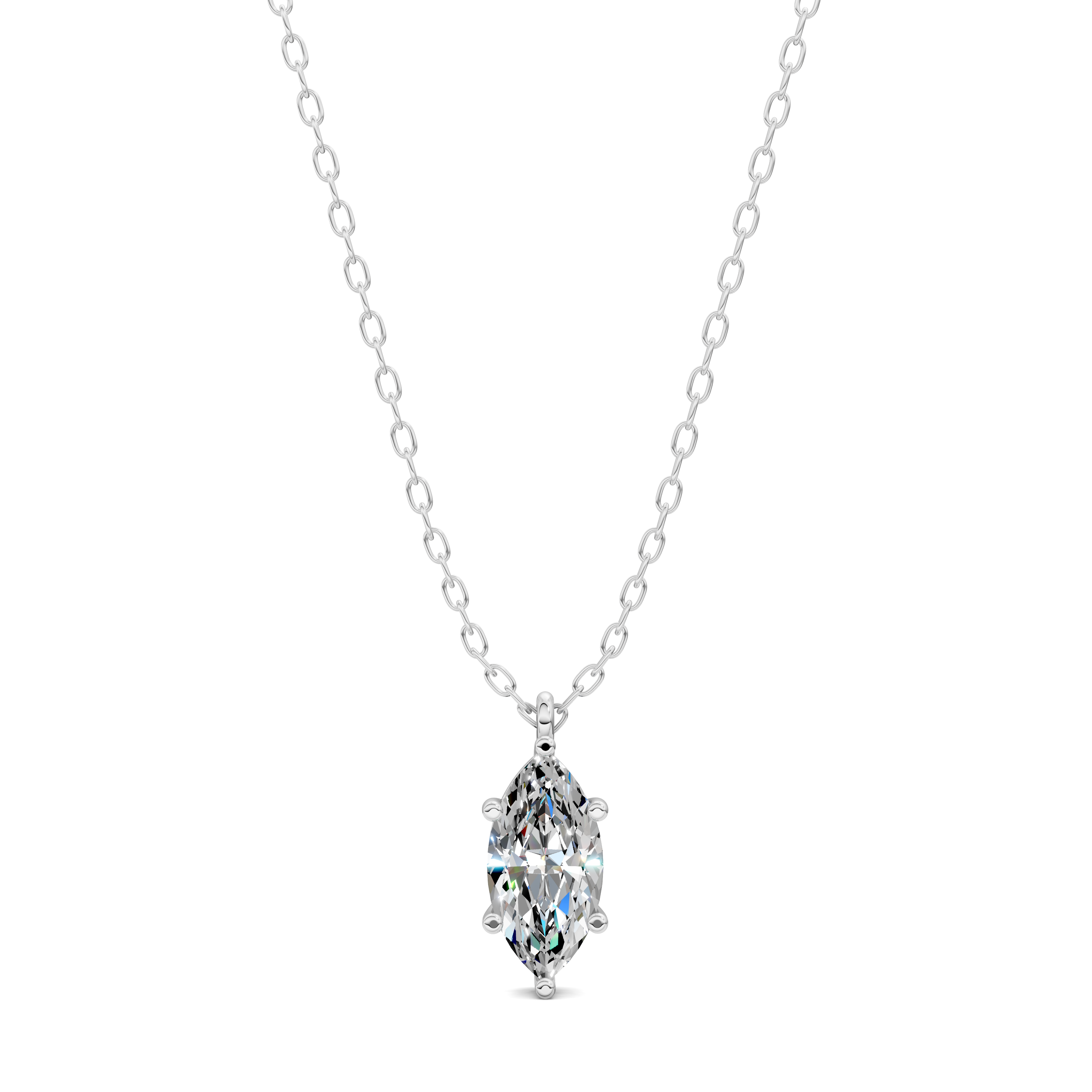 Marquise Solitaire Pendant (1.5 CTW)