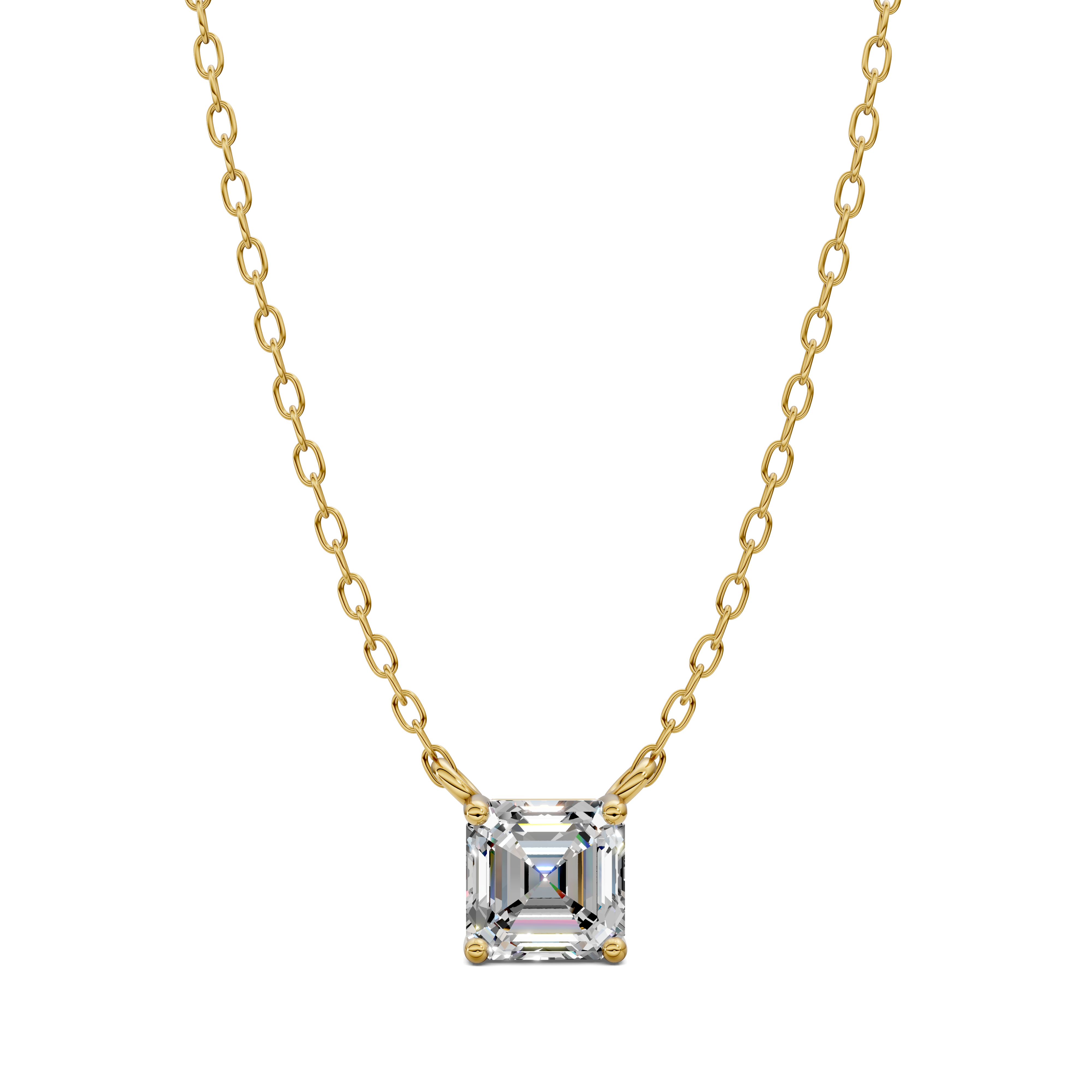 Asscher Solitaire Pendant (1.5 CTW)