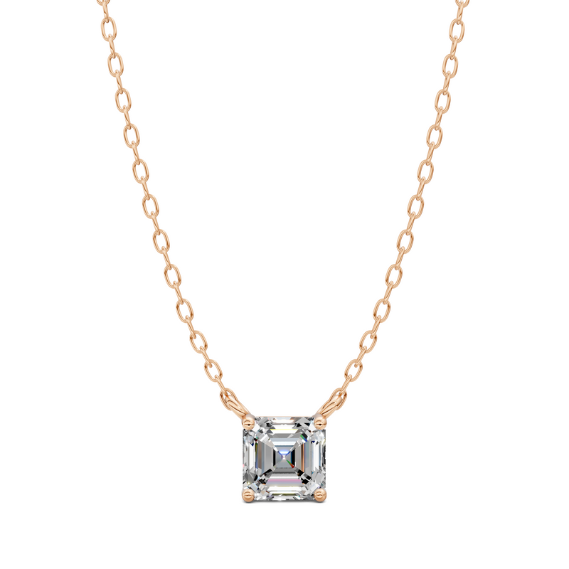 Asscher Solitaire Pendant (1.5 CTW)