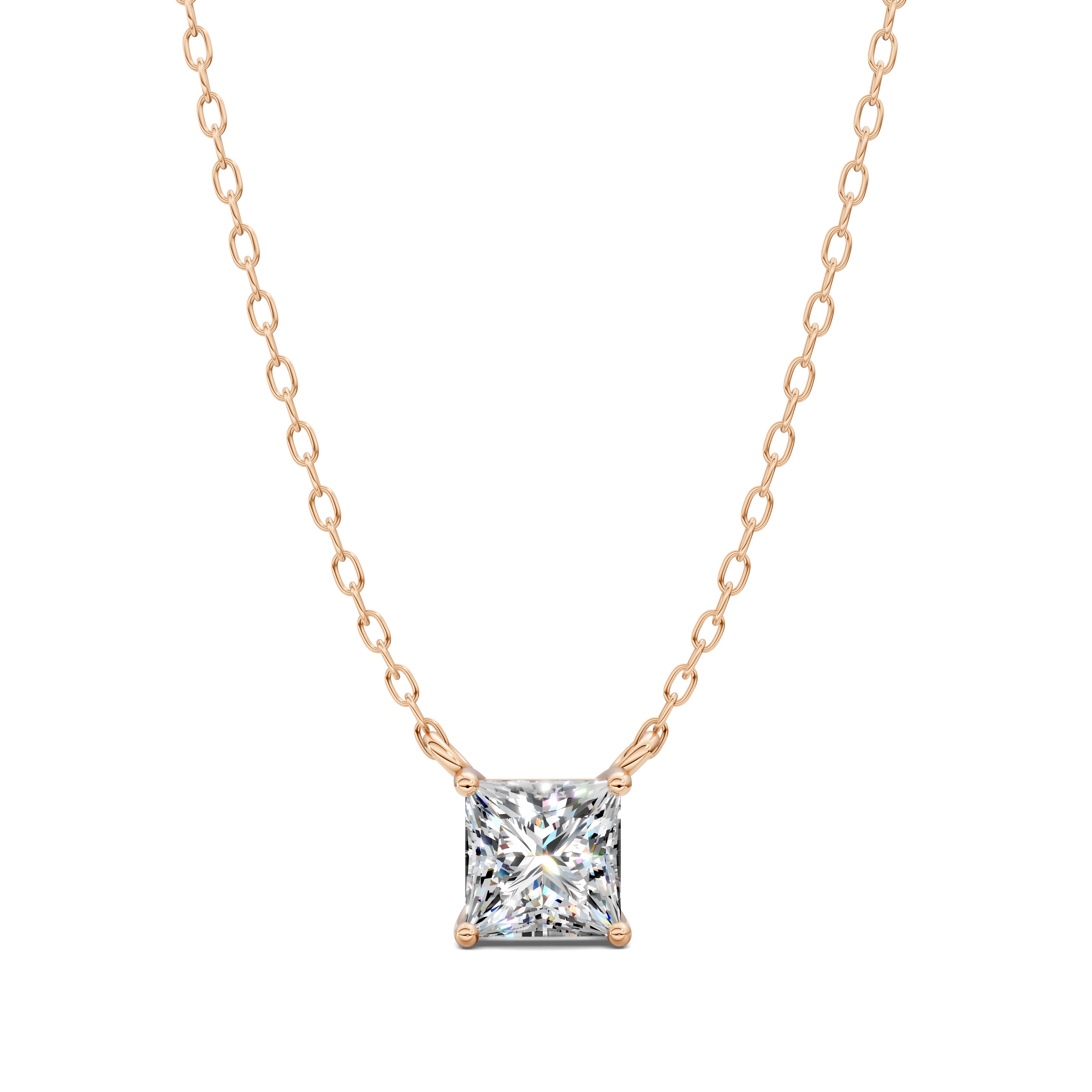 Princess Solitaire Pendant (1.5 CTW)