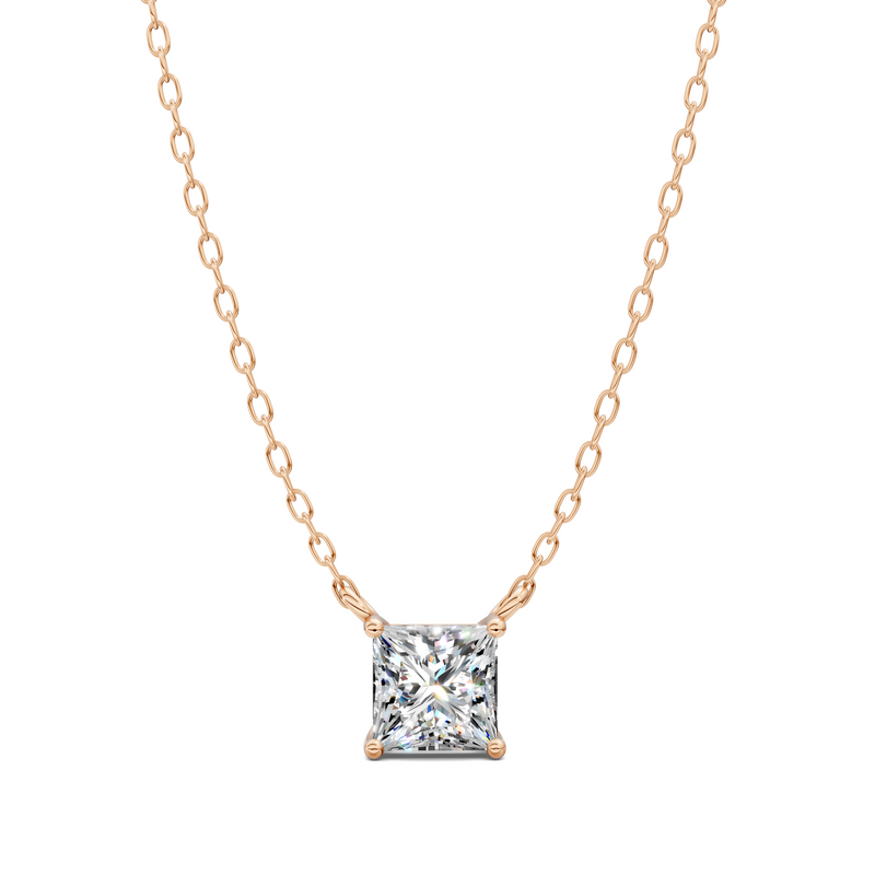 Princess Solitaire Pendant (1.5 CTW)