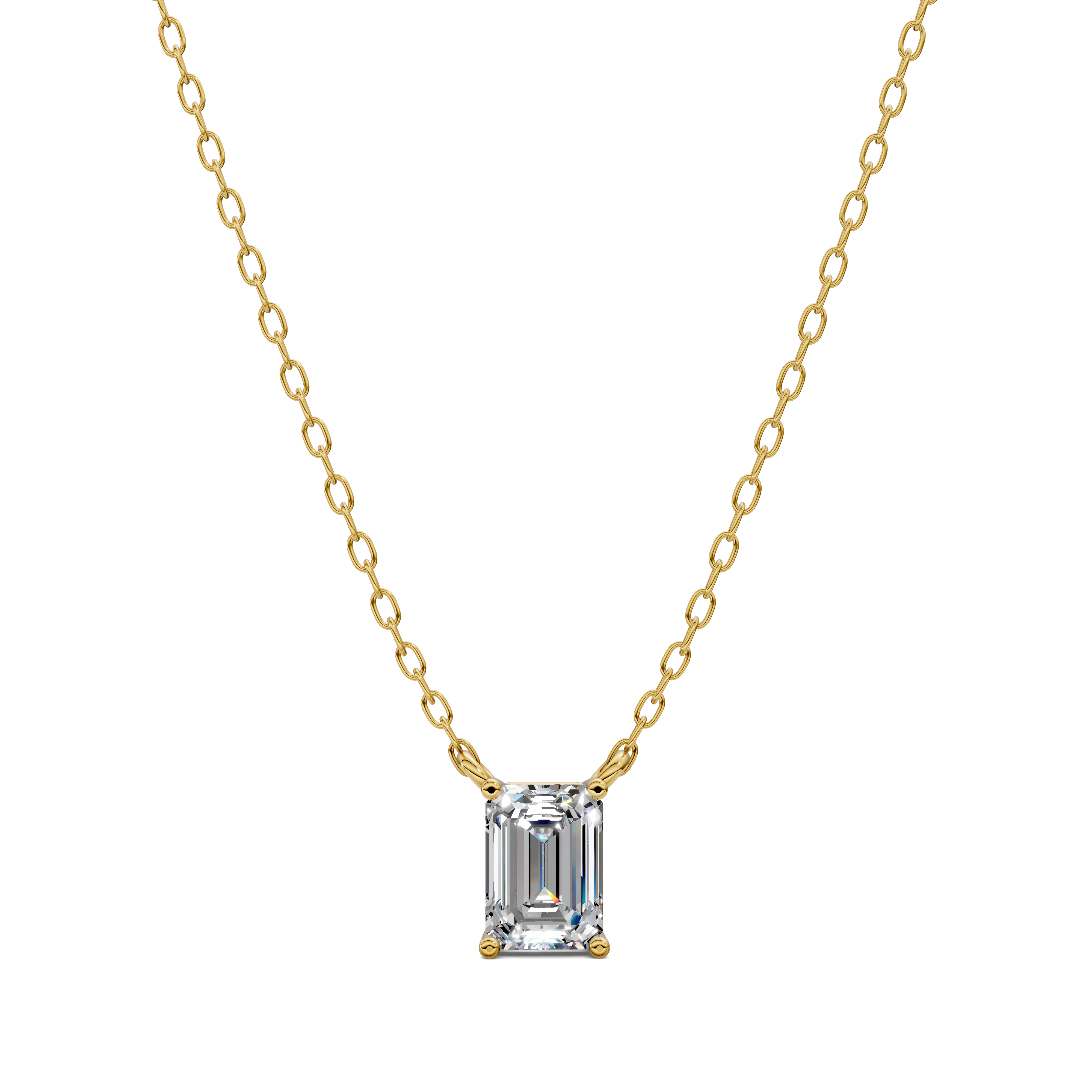 Emerald Solitaire Pendant (1.5 CTW)