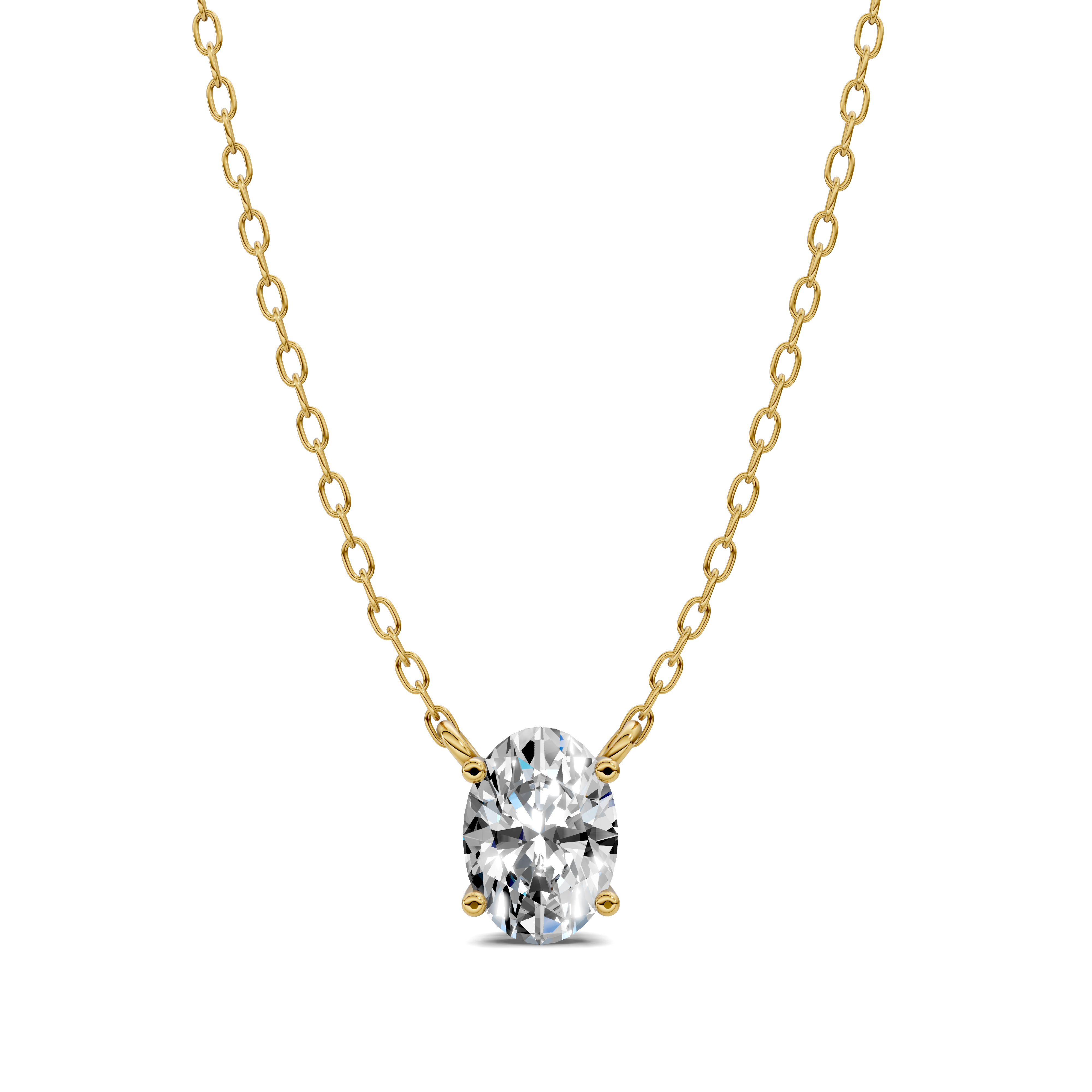 Oval Solitaire Pendant (1.5 CTW)