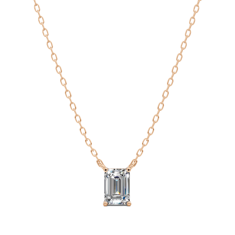Emerald Solitaire Pendant (1.5 CTW)