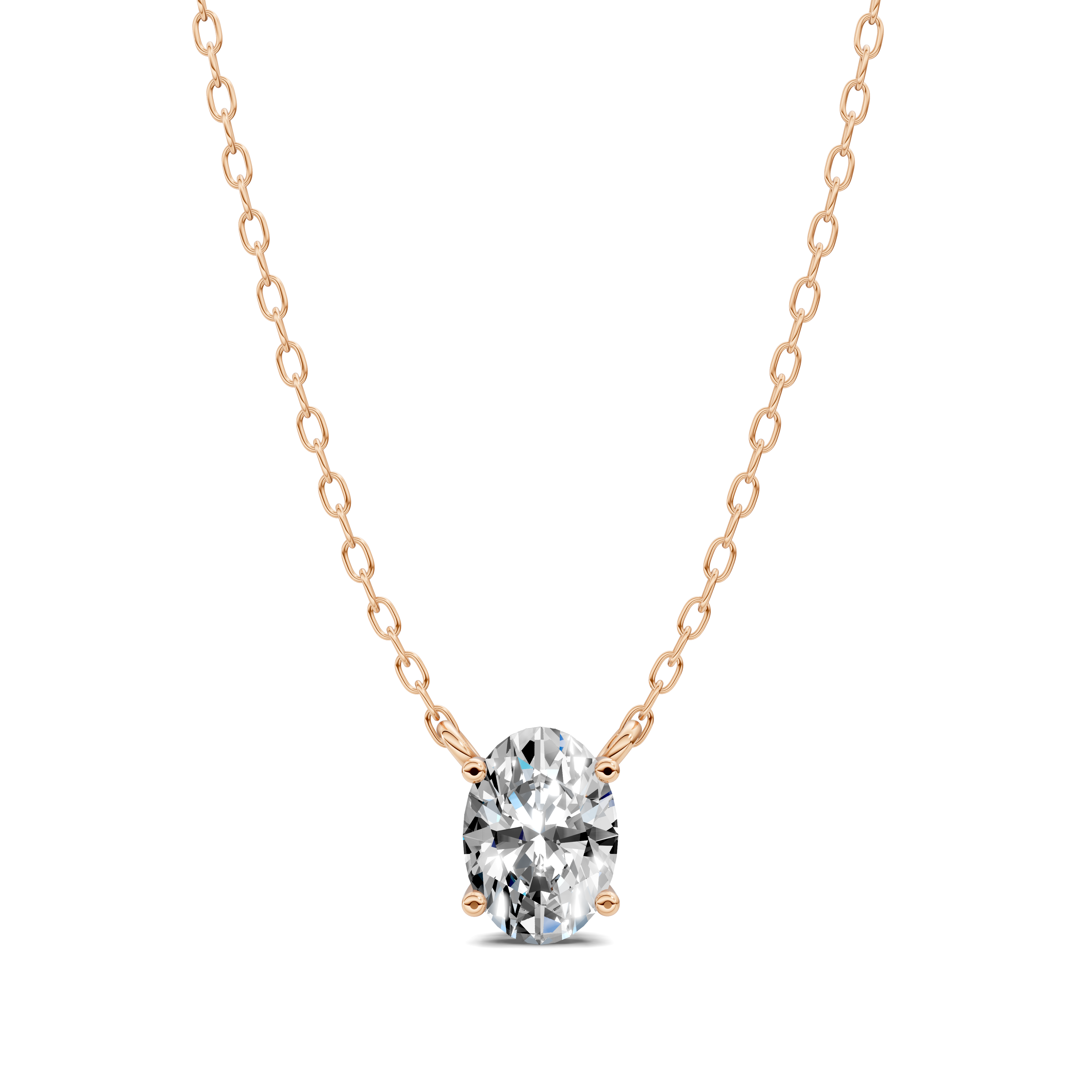Oval Solitaire Pendant (1.5 CTW)