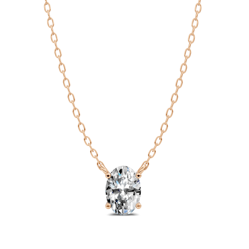 Oval Solitaire Pendant (1.5 CTW)