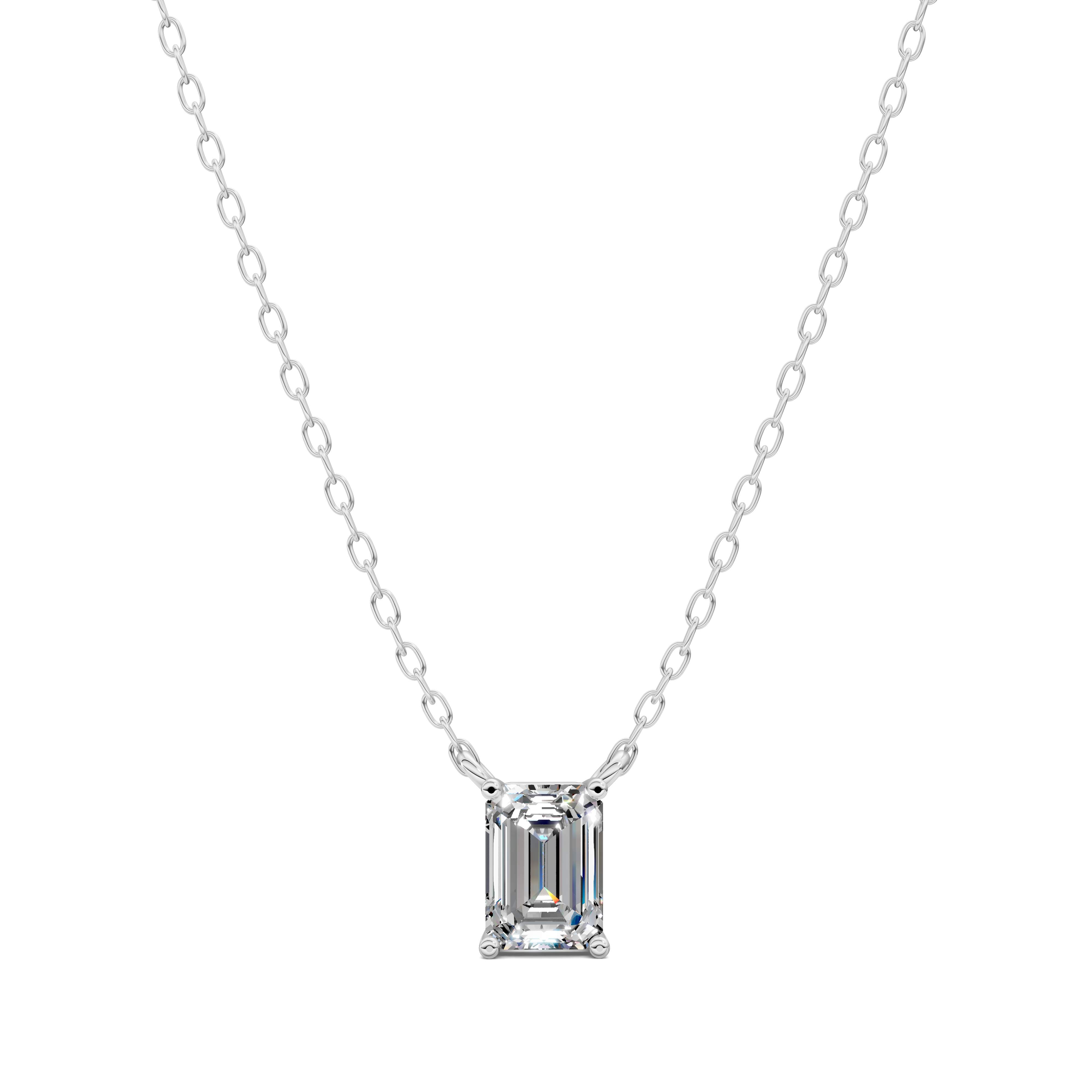 Emerald Solitaire Pendant (1.5 CTW)