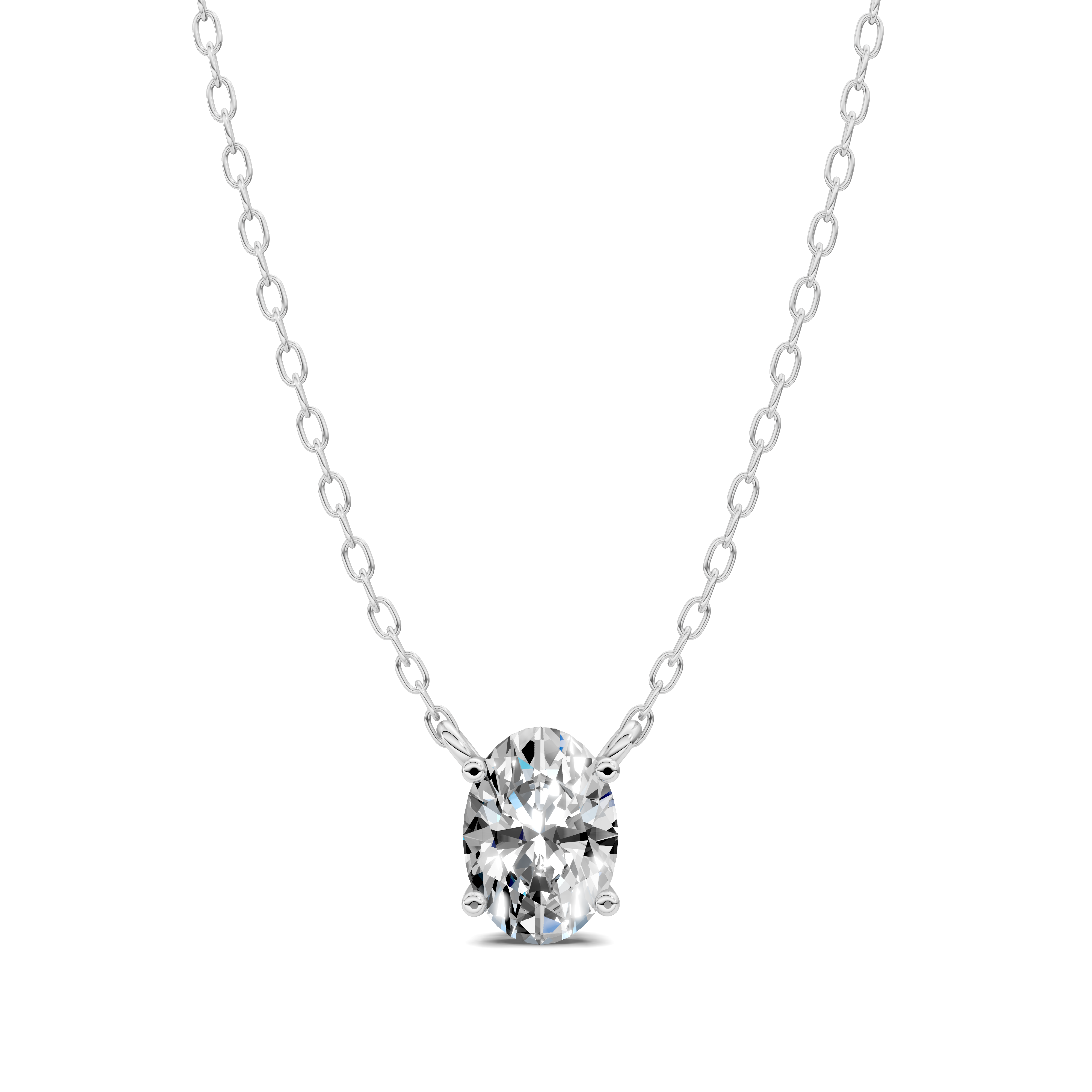 Oval Solitaire Pendant (1.5 CTW)