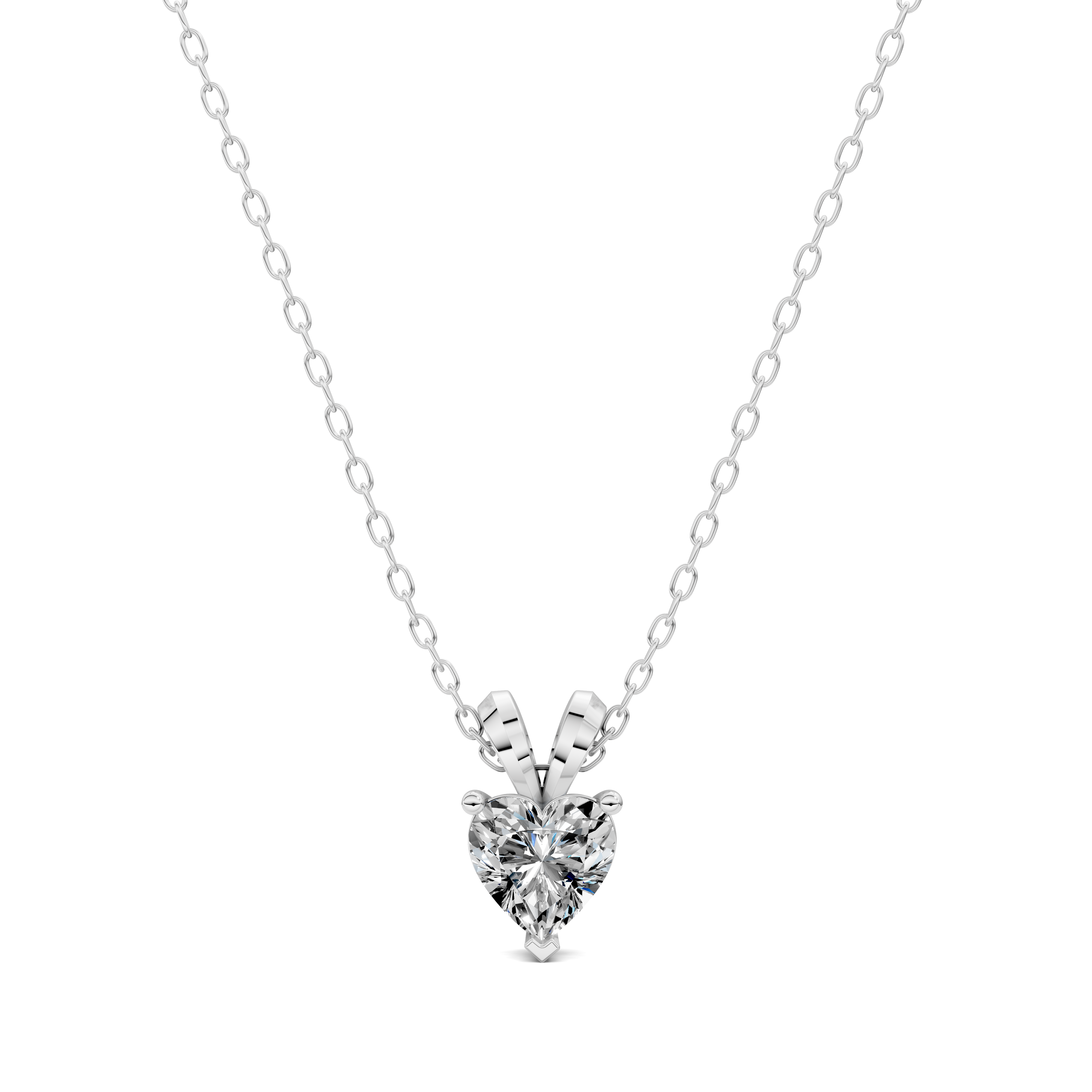 Heart Split Bail Diamond Pendant (1.50 CTW)