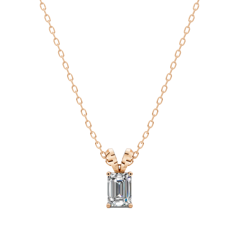 Emerald Split Bail Diamond Pendant (1.50 CTW)