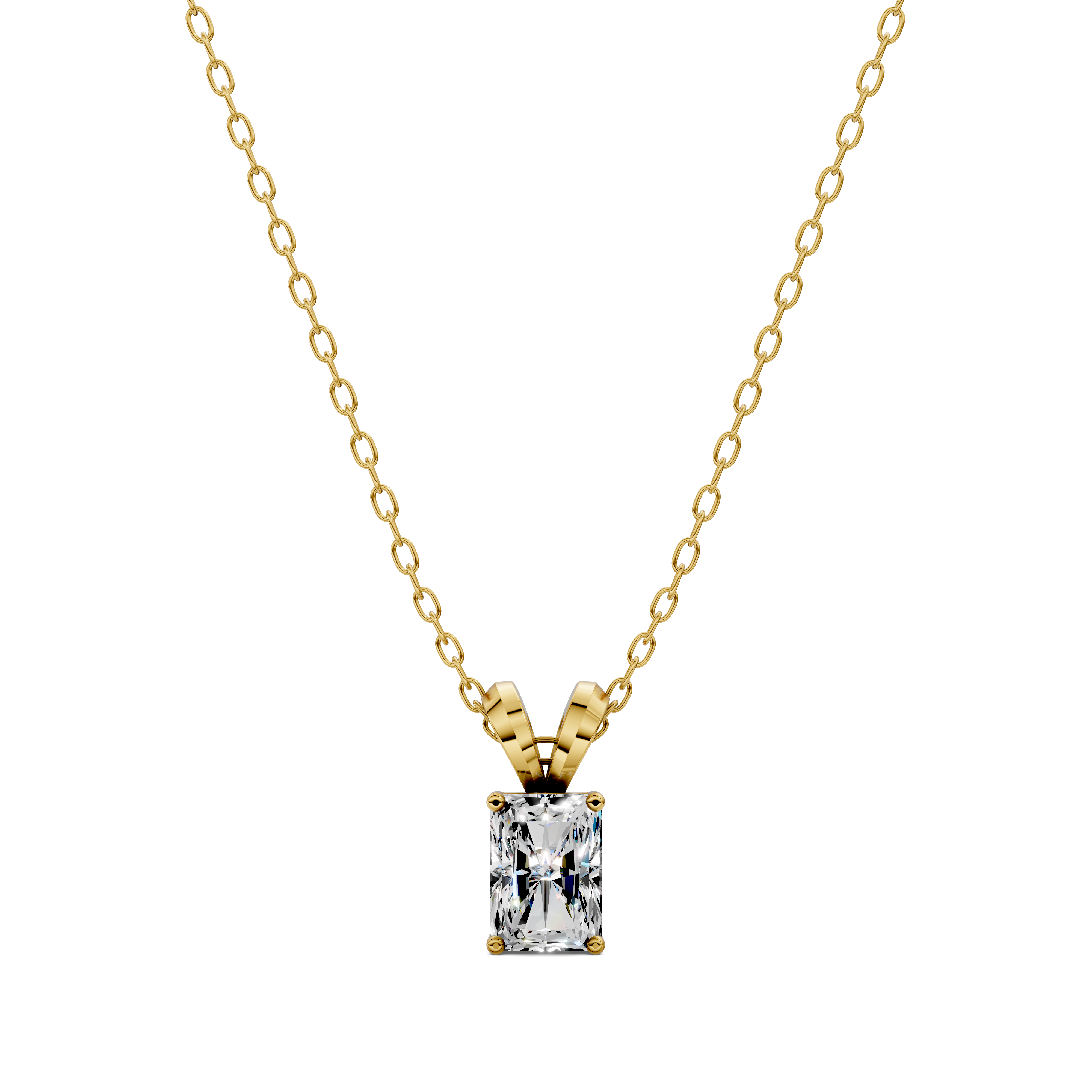 Radiant Split Bail Diamond Pendant (1.50 CTW)